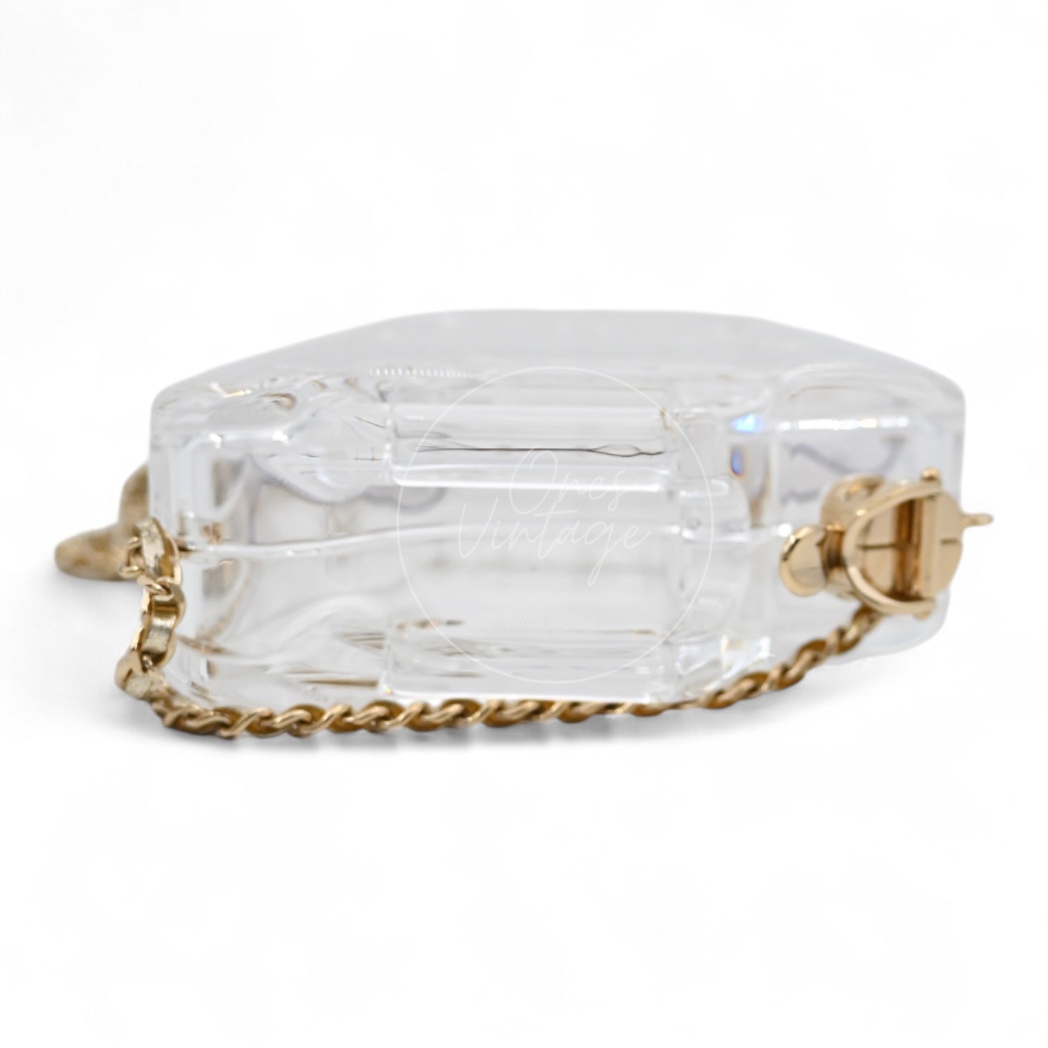 Chanel Dubai By Night Plexiglass Gasoline Tank Minaudière Bag GHW Clear 2015