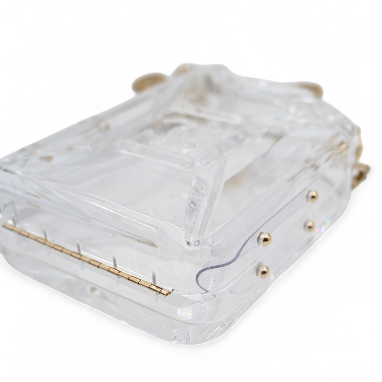 Chanel Dubai By Night Plexiglass Gasoline Tank Minaudière Bag GHW Clear 2015