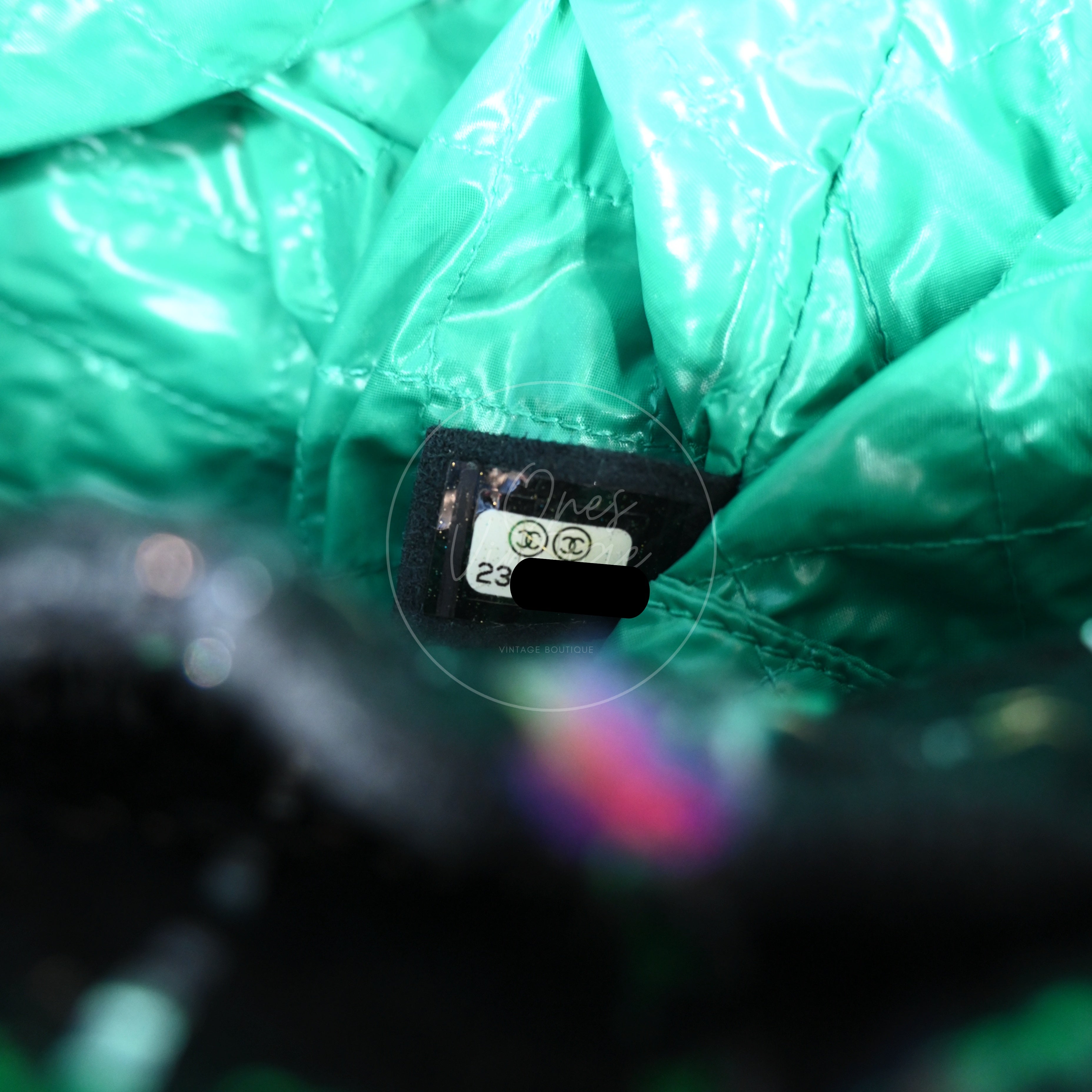 Chanel Robot Tote Bag PHW Black Green Series 23