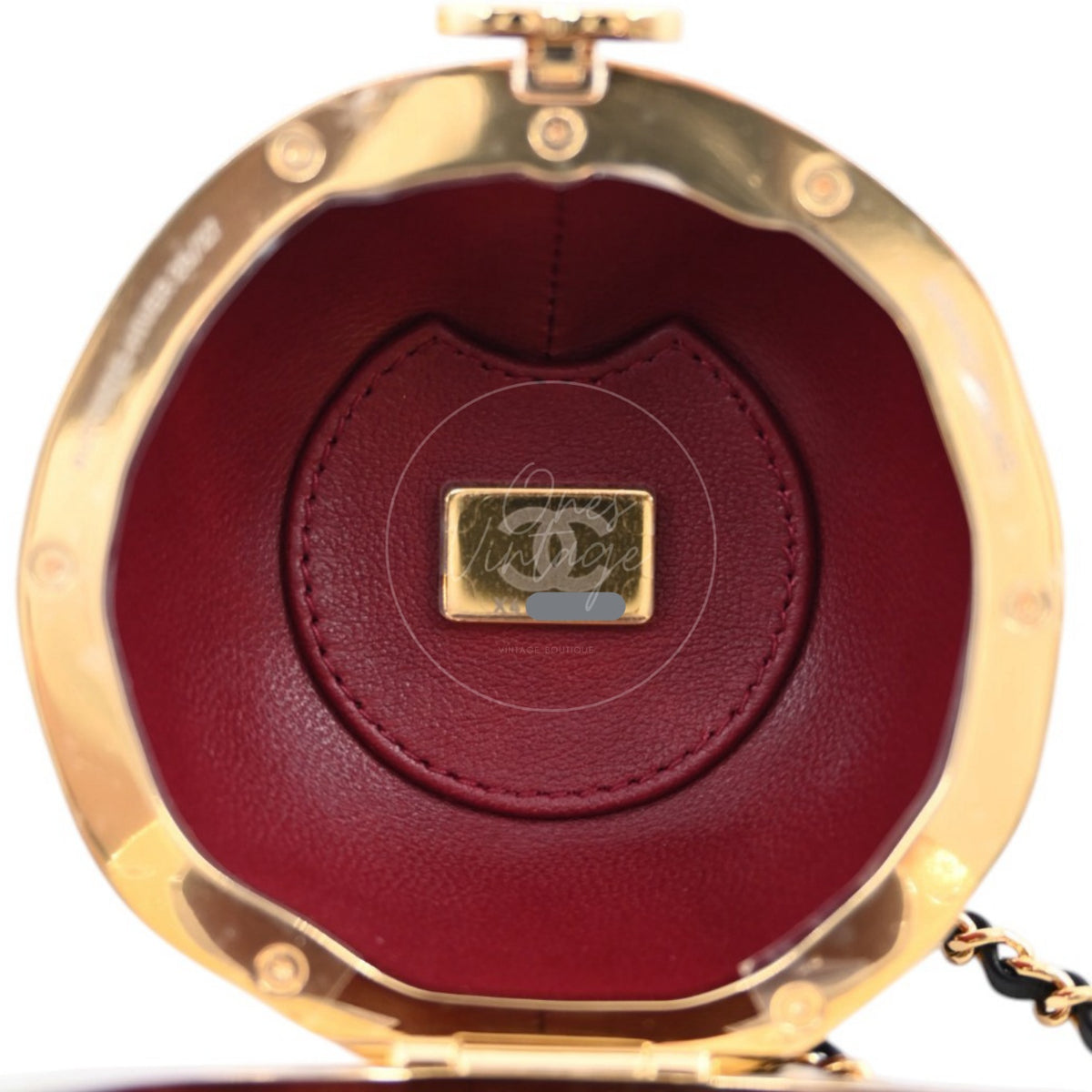 Chanel Pomegranate Minaudiere Clutch Bag GHW Series X4