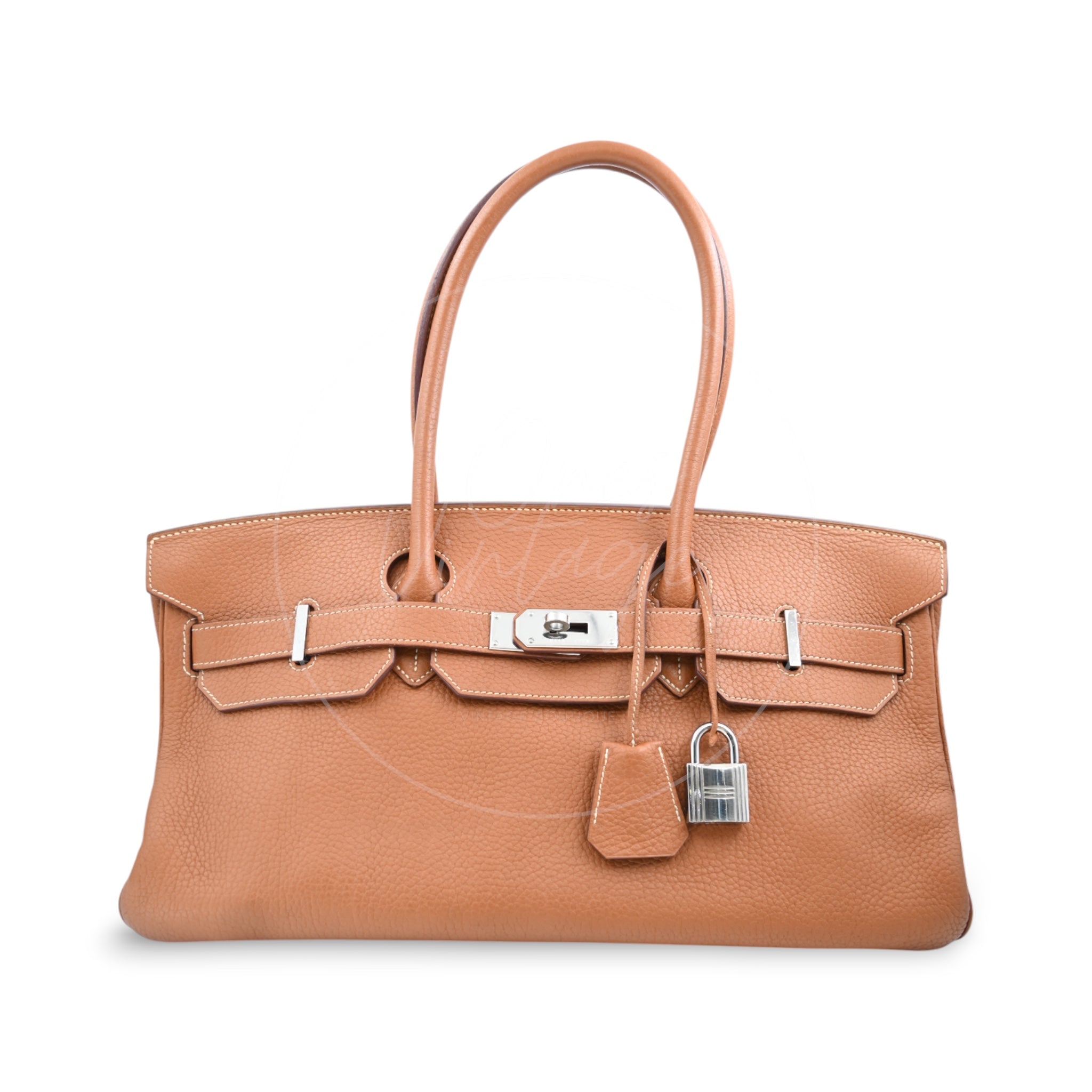 Hermes Birkin Shoulder Togo PHW Gold Square M