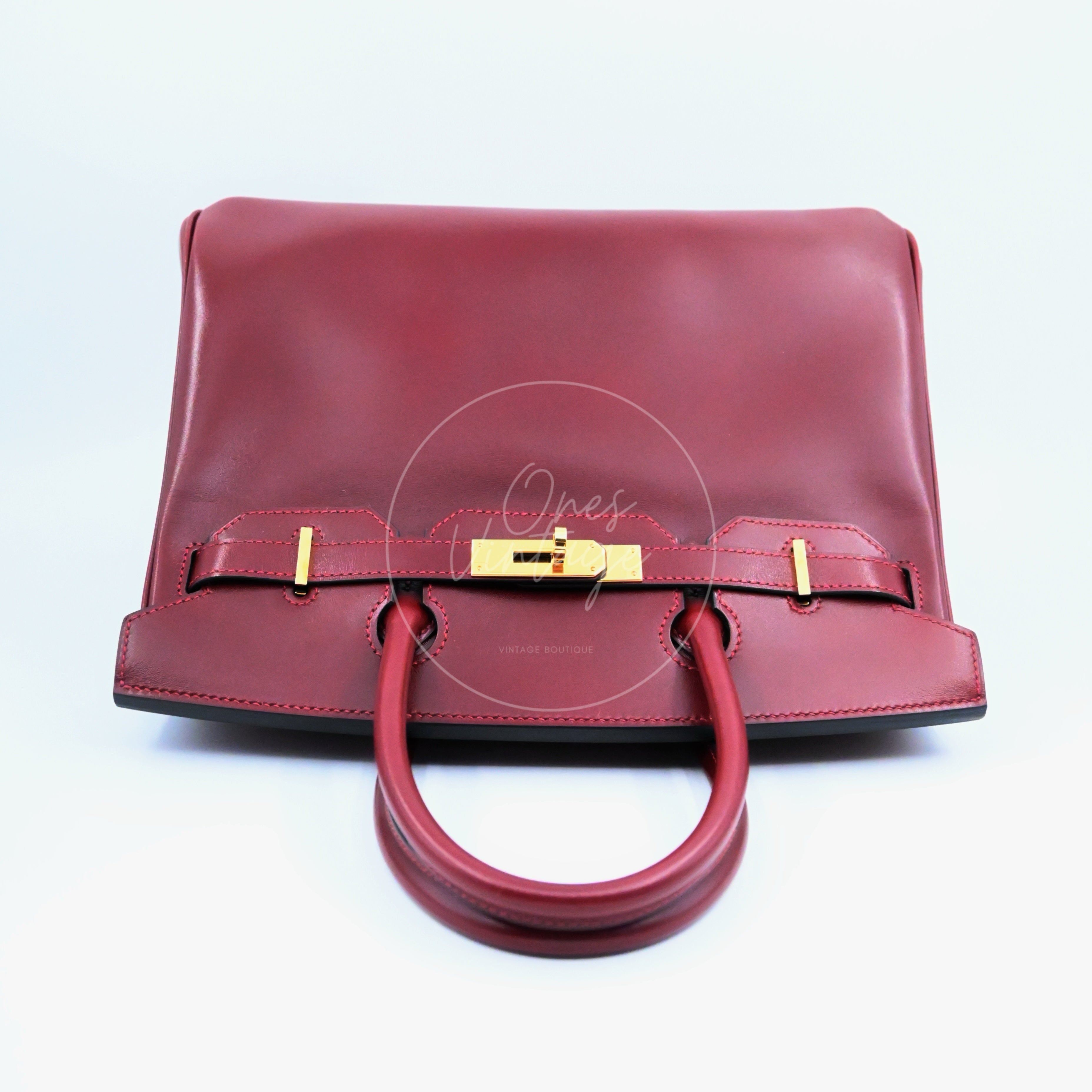 Hermes Birkin 30 Box Bag GHW Rough H Stamp X