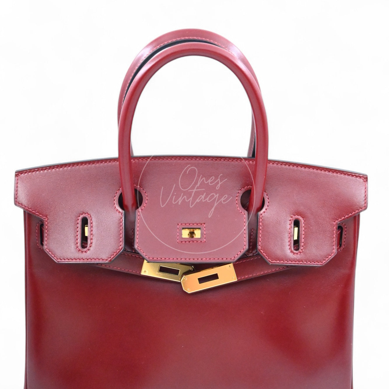 Hermes Birkin 30 Box Bag GHW Rough H Stamp X