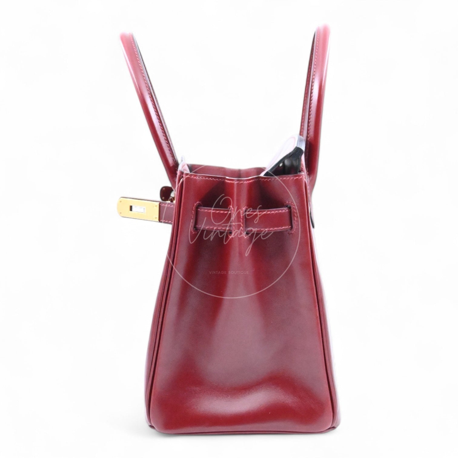 Hermes Birkin 30 Box Bag GHW Rough H Stamp X