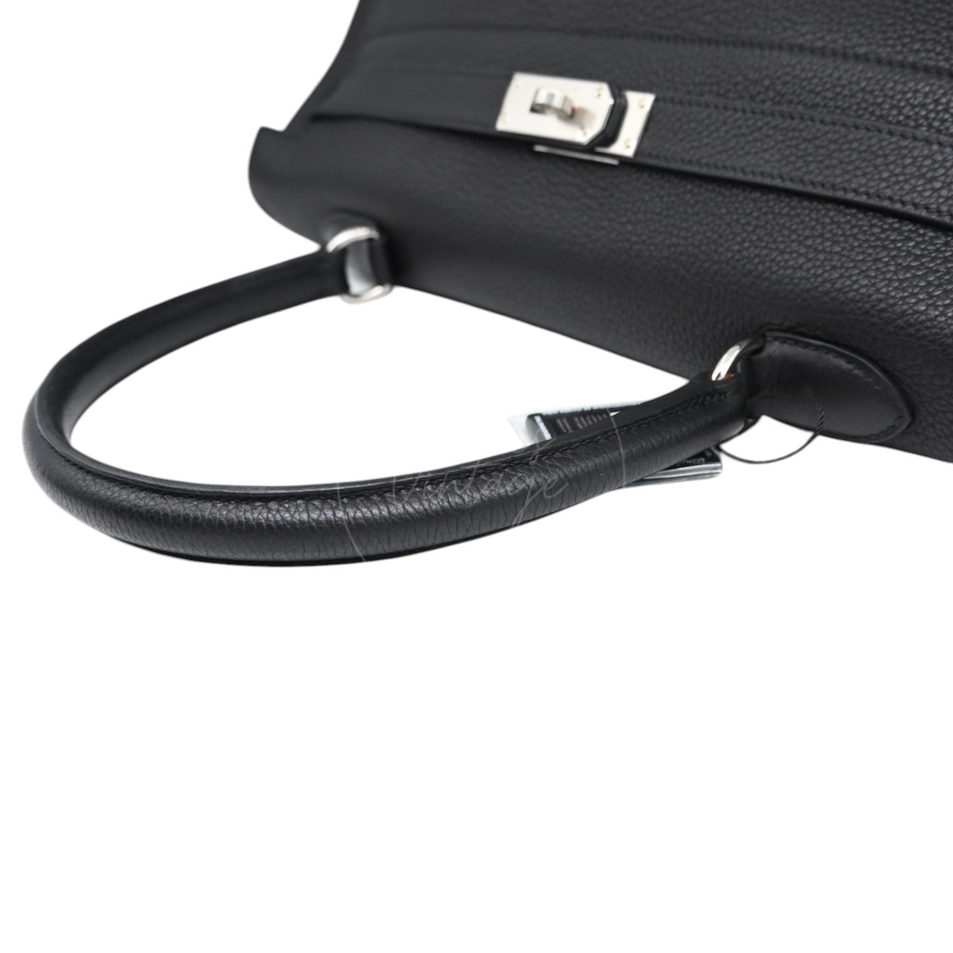 Hermès Clemence Fringe JPG Shoulder Kelly 42 PHW Black Square M