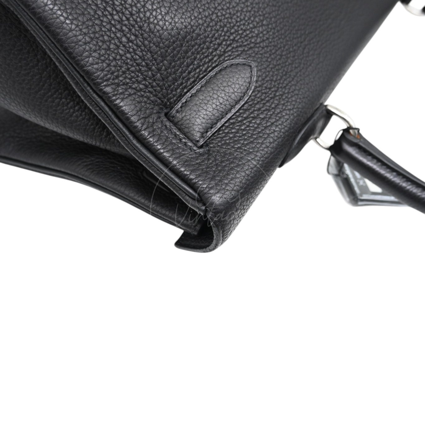 Hermès Clemence Fringe JPG Shoulder Kelly 42 PHW Black Square M