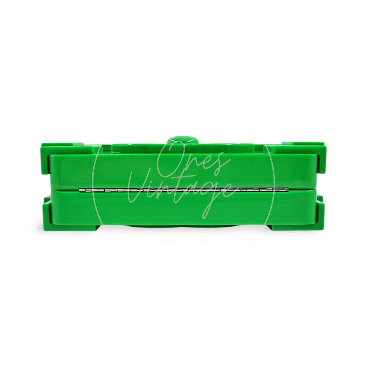 Chanel Vintage Lego Clutch Bag Plexiglass Green SHW Series 17