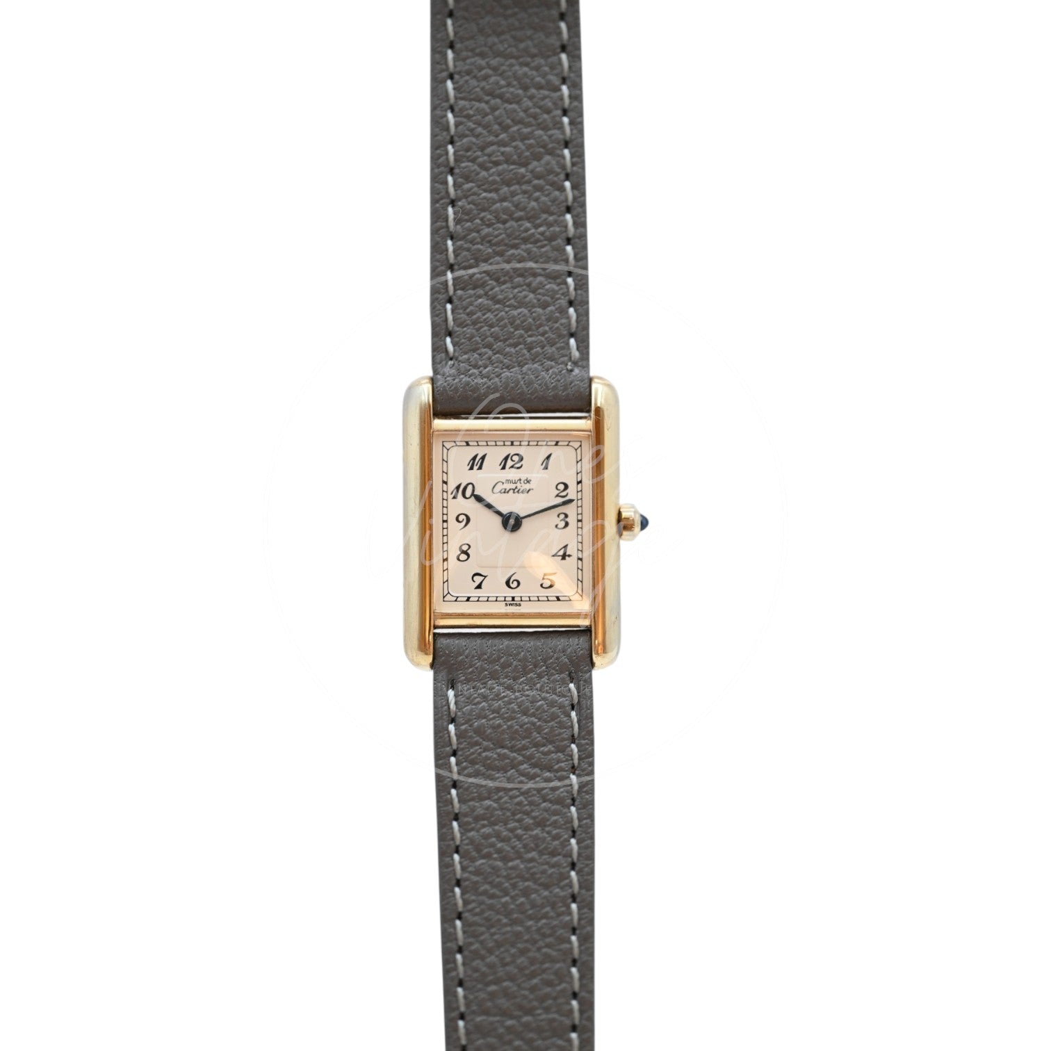 Cartier Vermeil Tank Quartz Grey