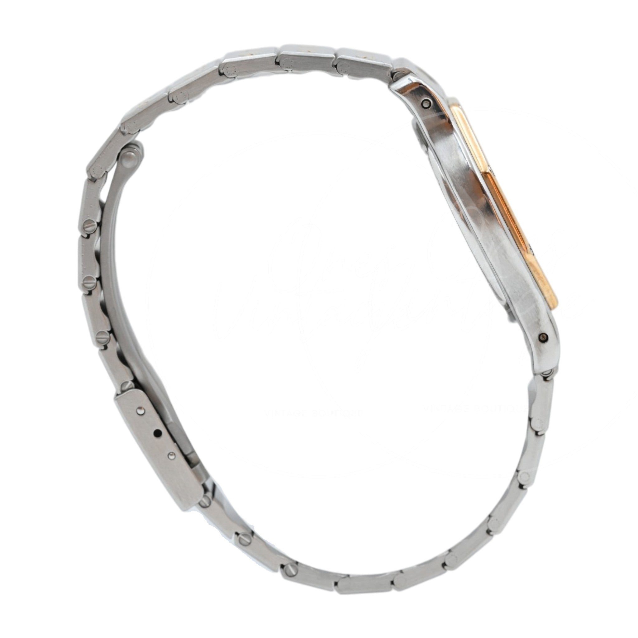 Cartier Santos Octagon Stainless Steel 18K Yellow Gold 29mm Watch Quartz