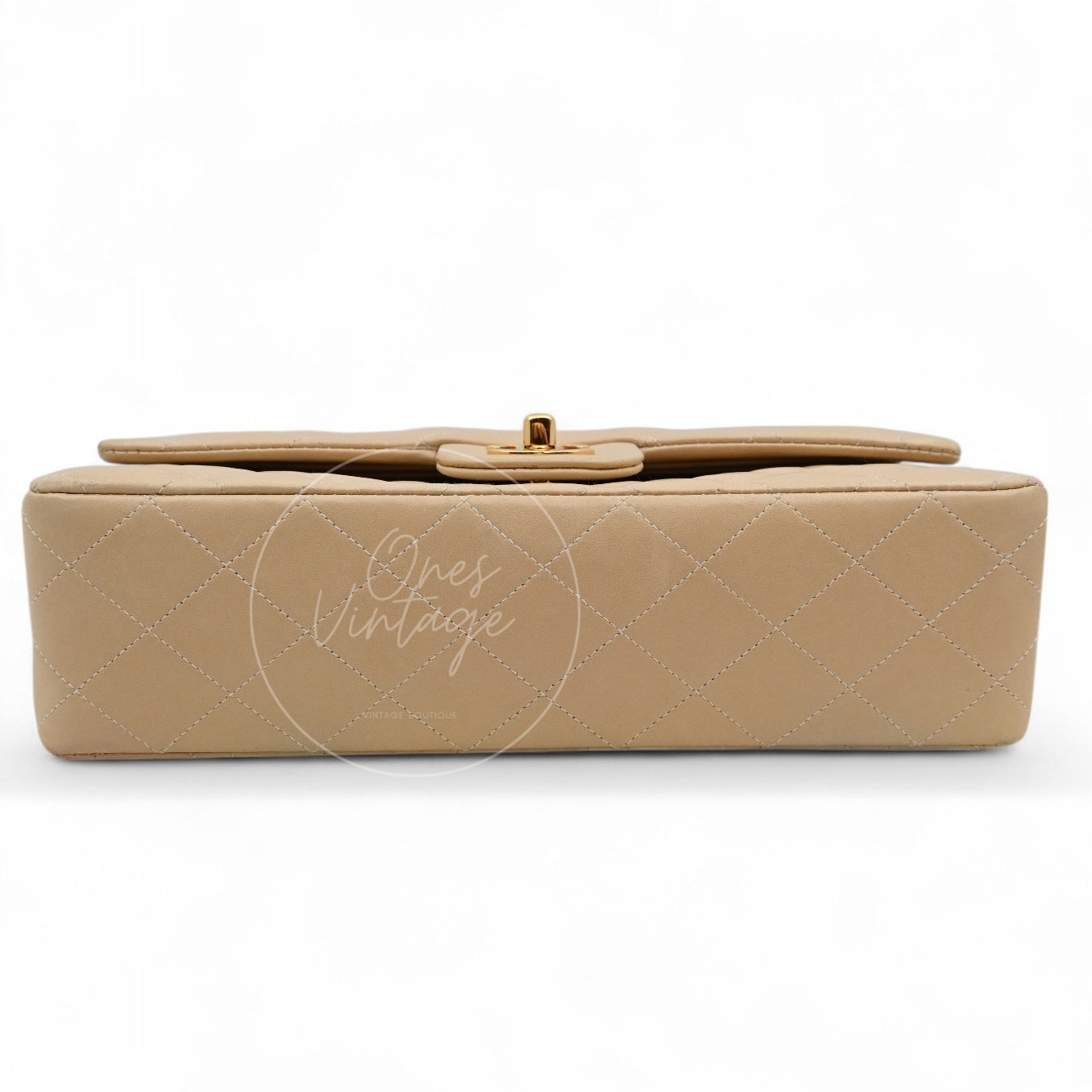Chanel CF25 Medium Classic Flap Bag GHW Beige Series 4