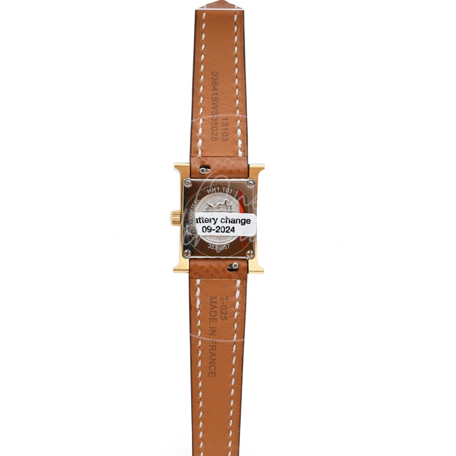 Hermes Heure H Watch Small Model 25mm Quartz SS White Dial