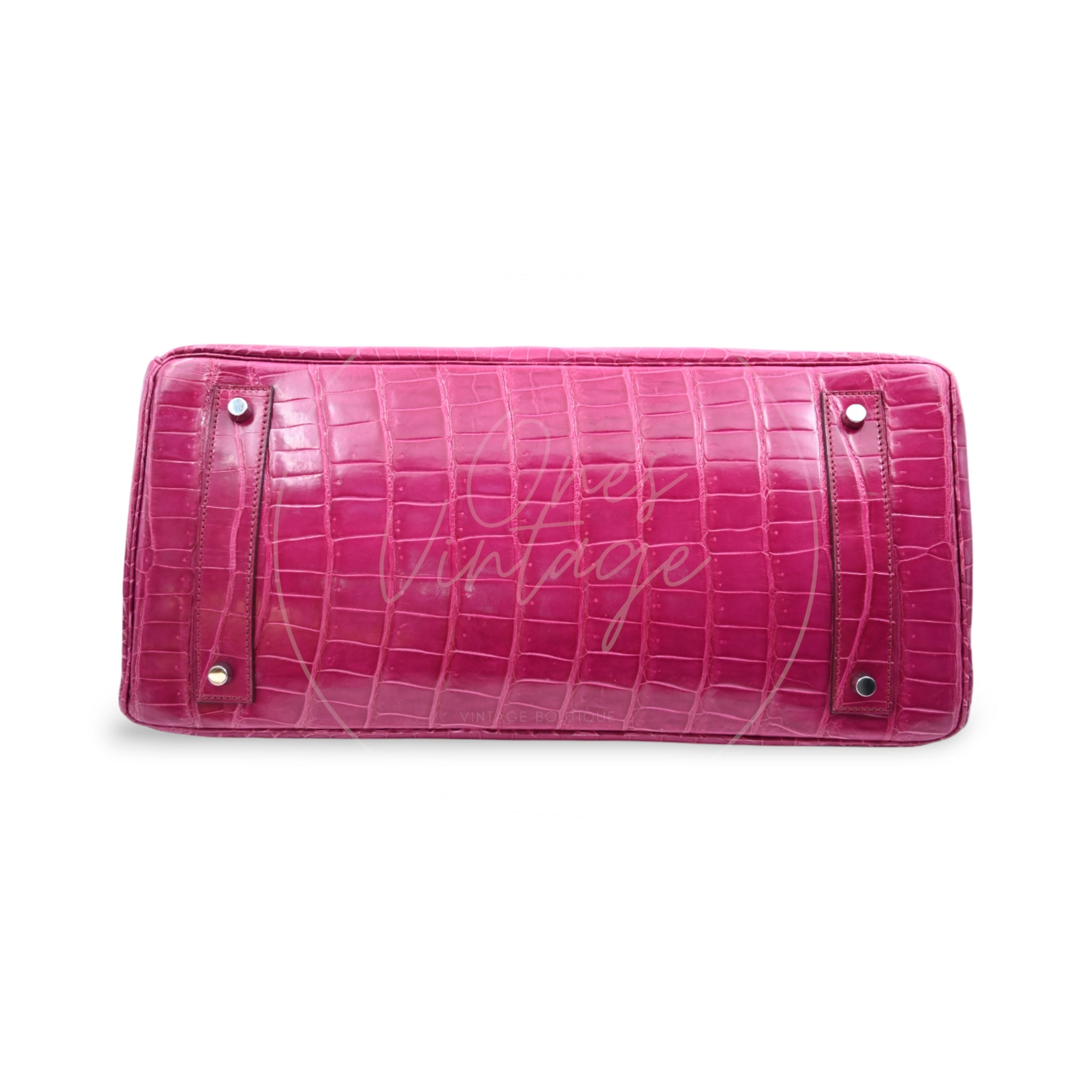 Hermes Birkin Shoulder Croco PHW Pink Square J