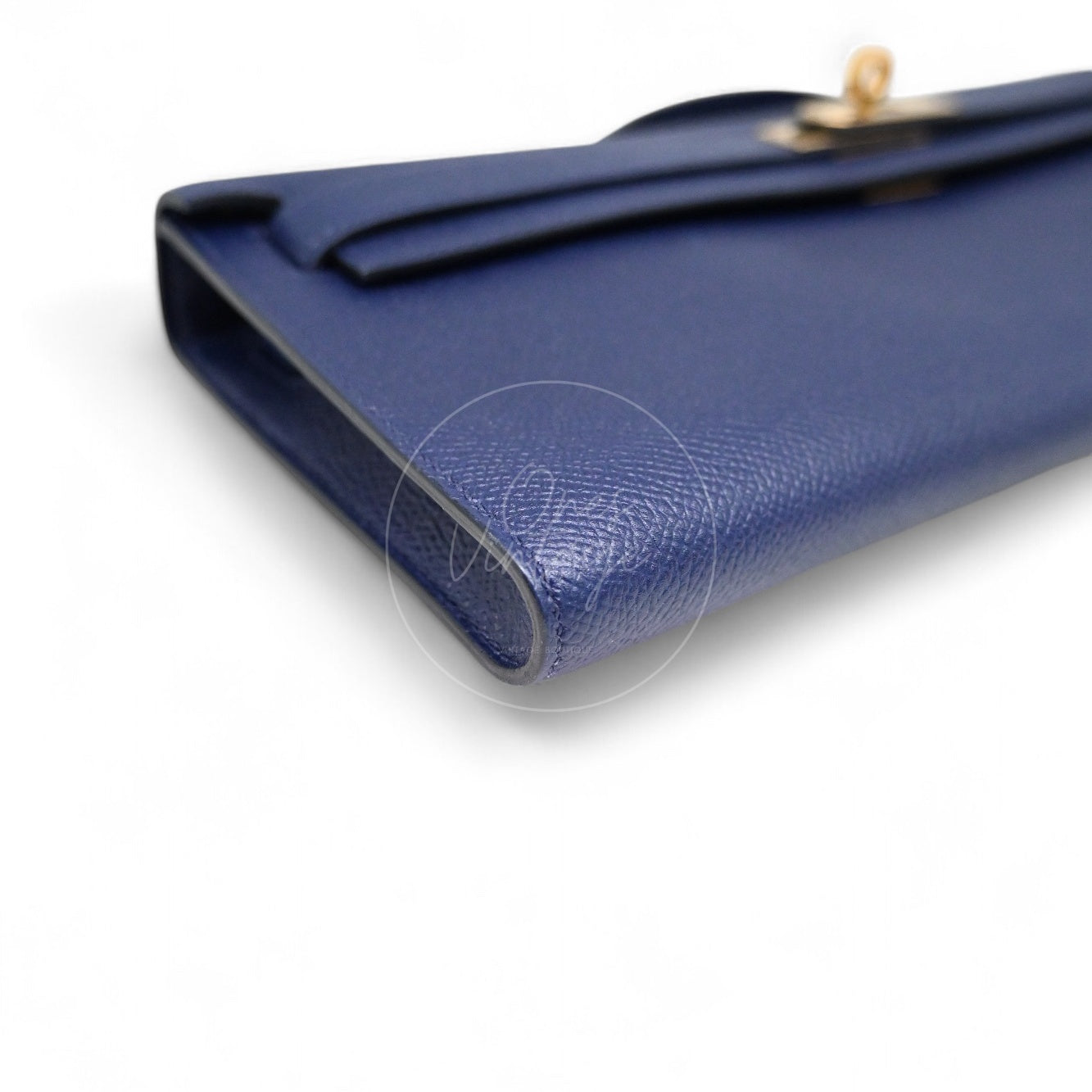 Hermes Kelly Cut Clutch Epsom GHW Bleu Saphir Stamp X