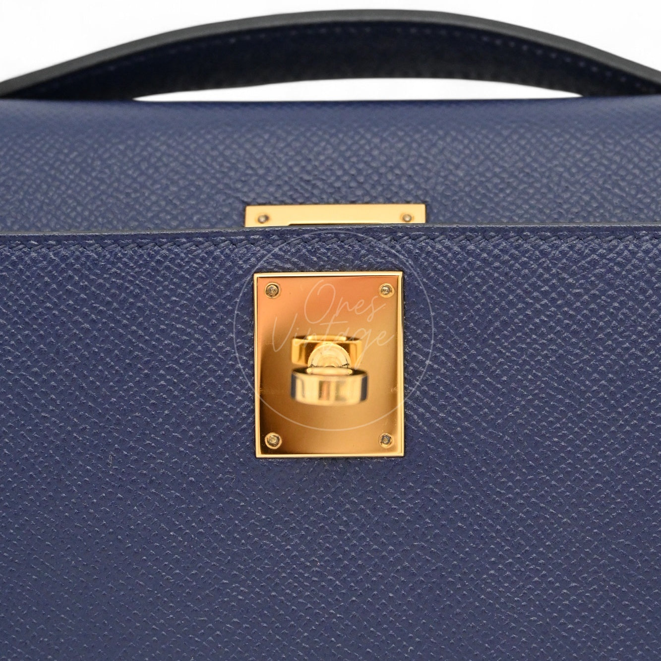 Hermes Kelly Cut Clutch Epsom GHW Bleu Saphir Stamp X