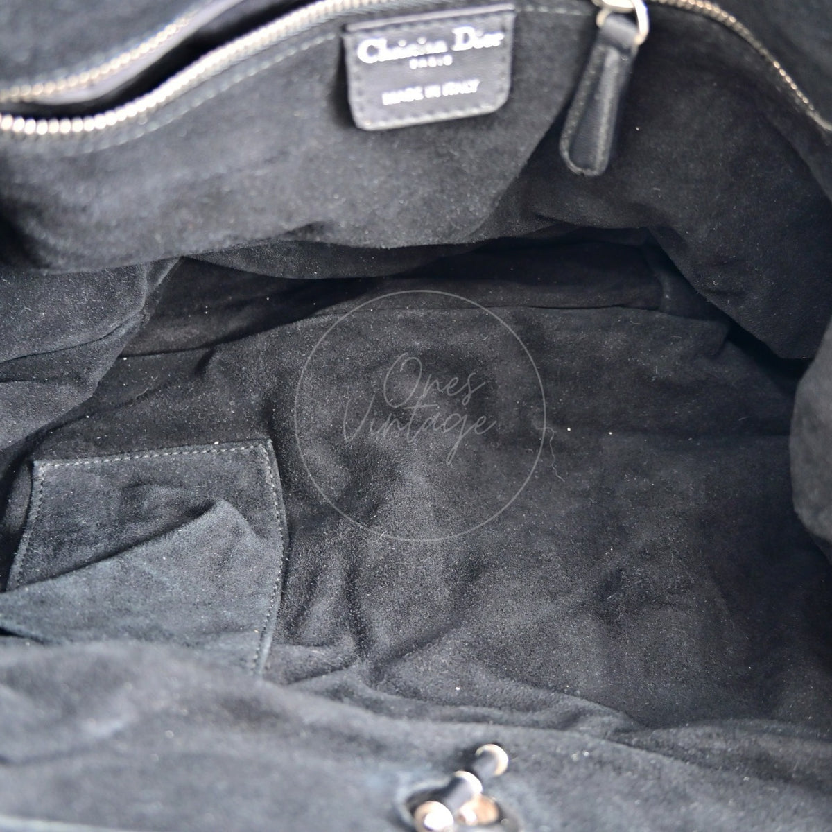 Christian Dior 42 Lambskin Jazz Club Shoulder Bag SHW Black
