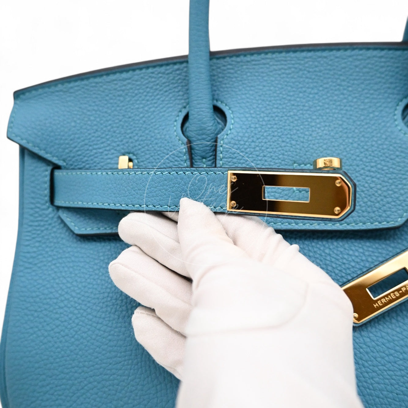 Hermes Birkin 30 Paon Togo GHW Blue Square R