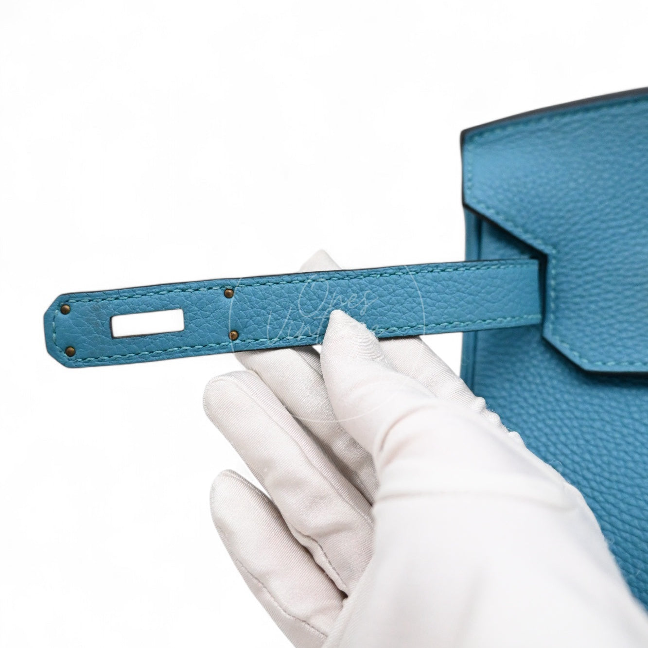 Hermes Birkin 30 Paon Togo GHW Blue Square R