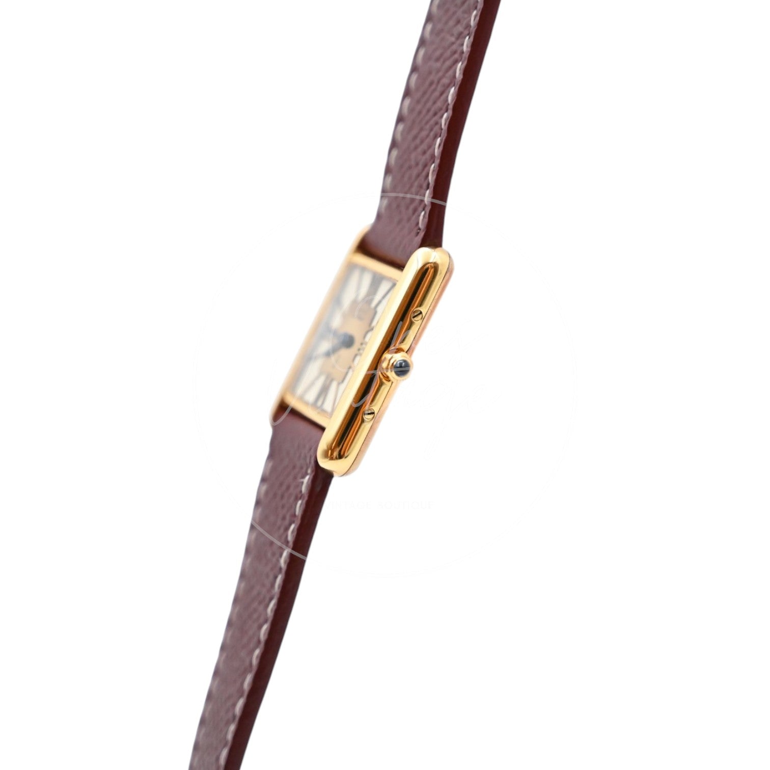 Cartier Tank Quartz 366001 Maroon
