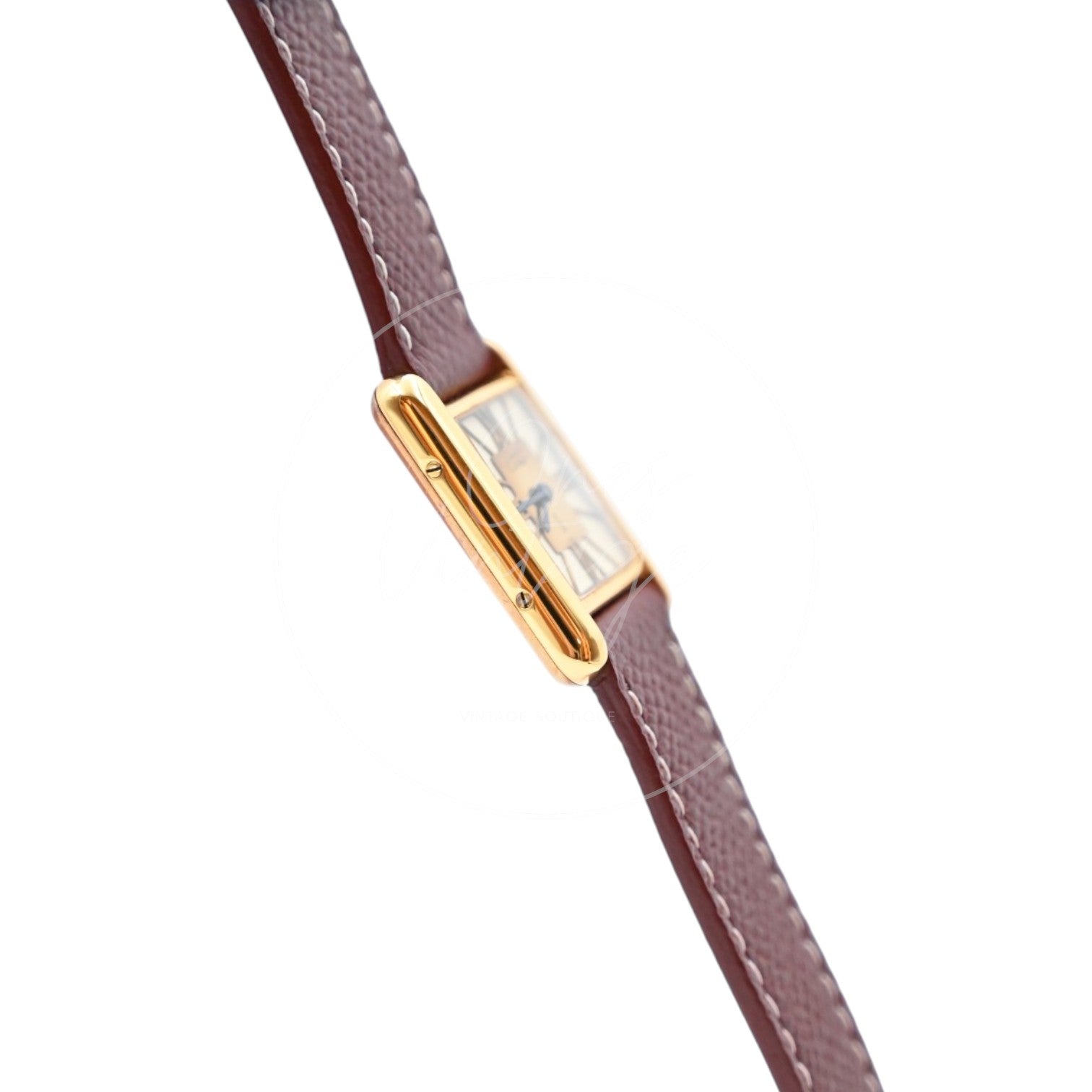 Cartier Tank Quartz 366001 Maroon
