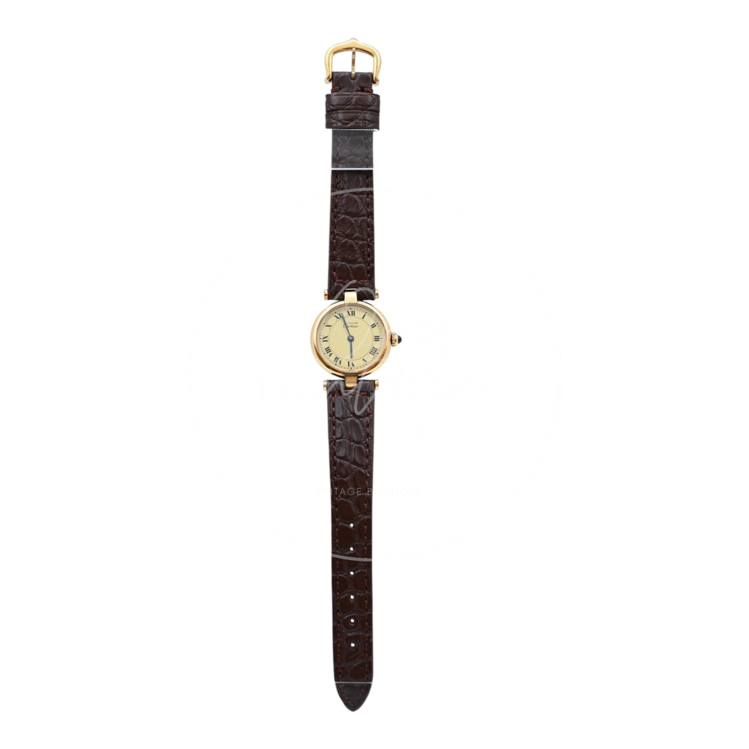 Cartier Vermeil Quartz 025404 Brown