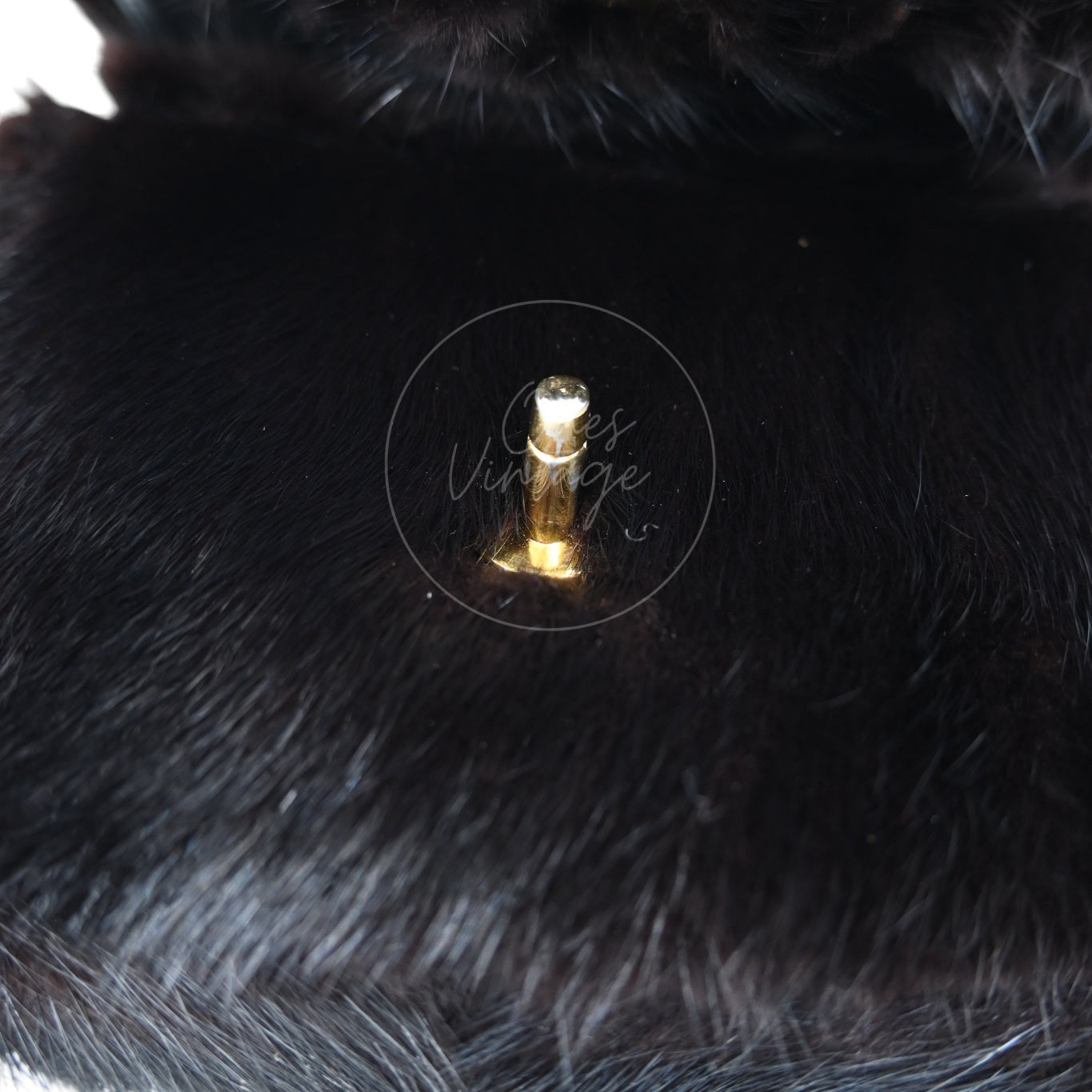 Chanel Mink Fur Handbag GHW Black