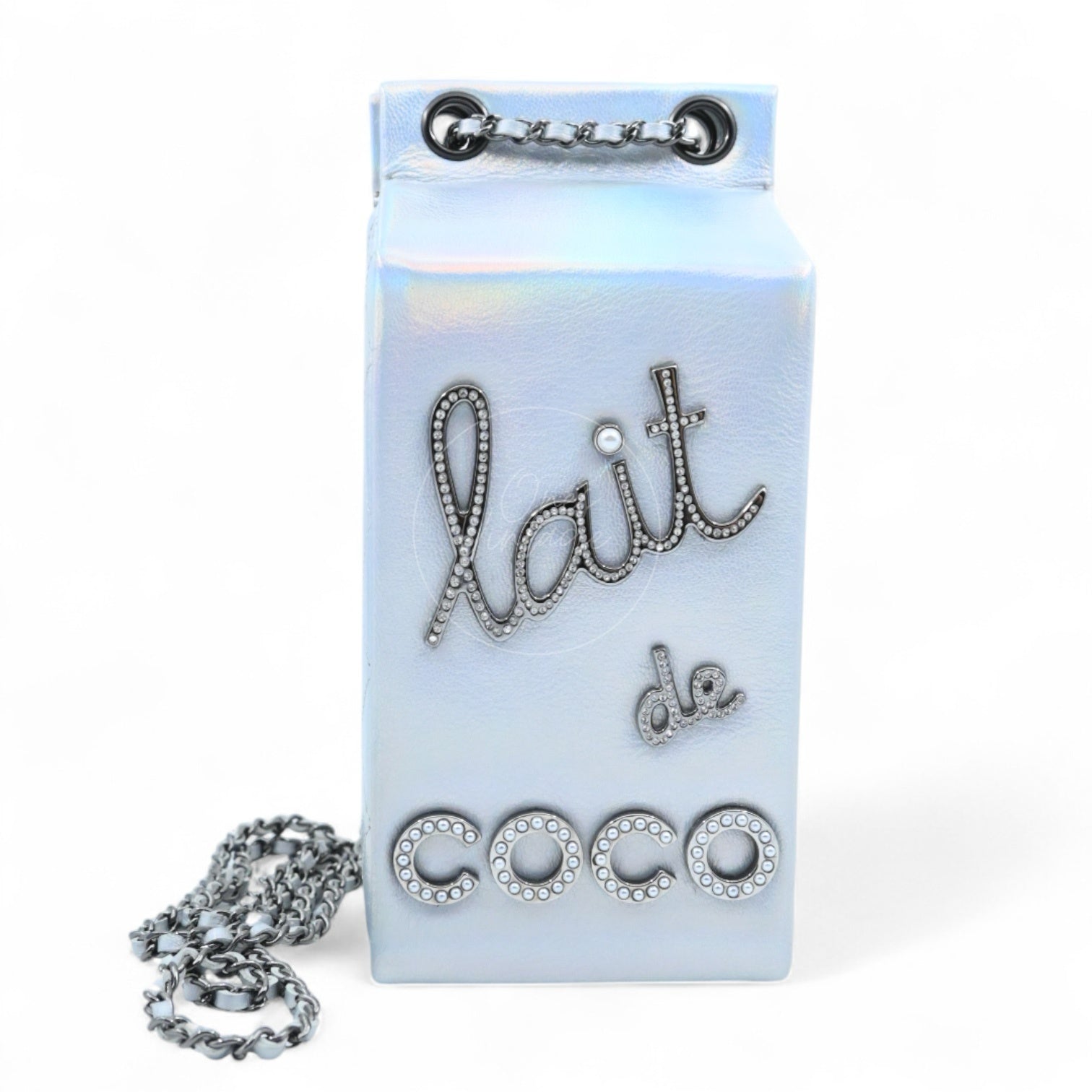 Chanel Milk Carton Goatskin SHW Iridescent Silver Series 20