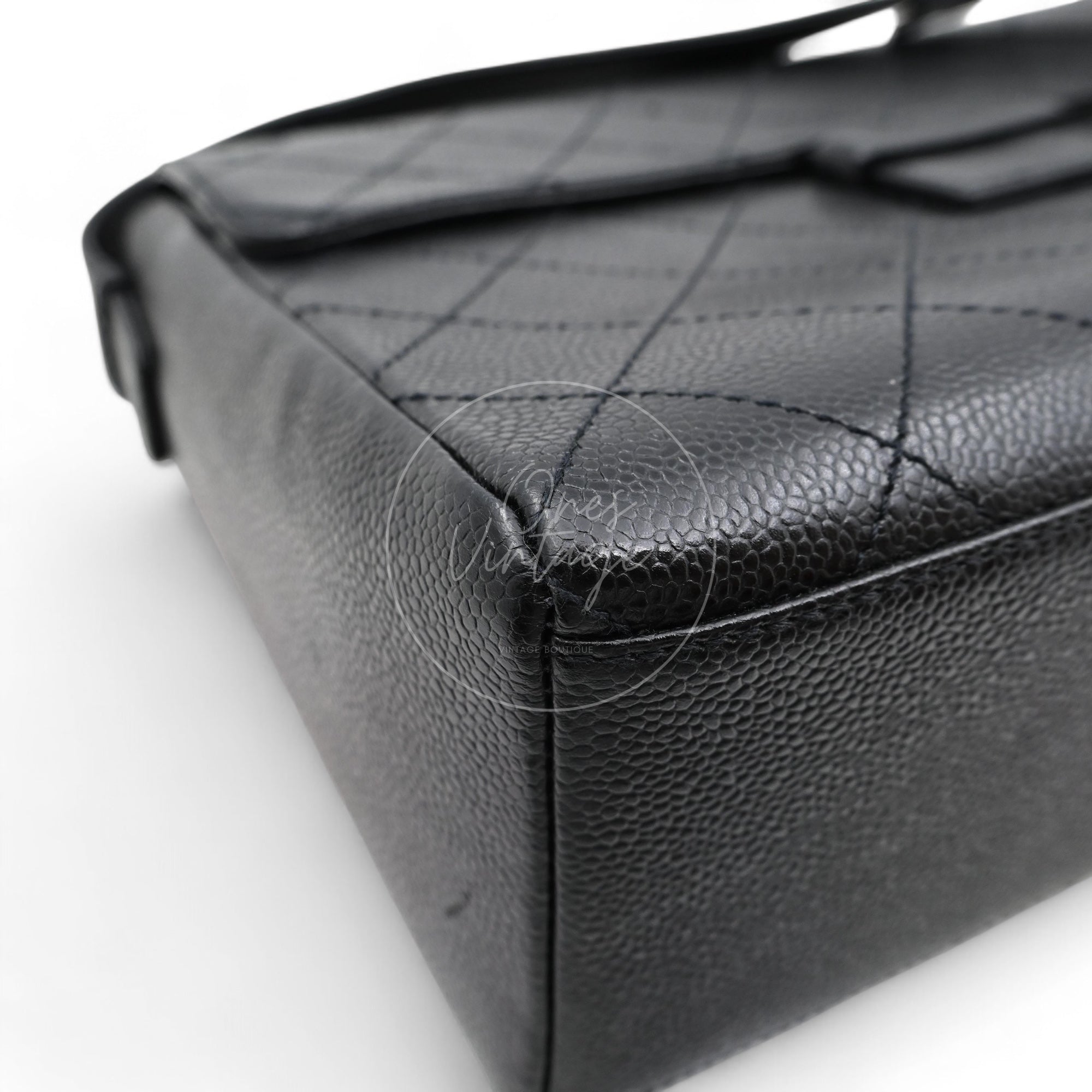 Chanel So Black Caviar Shoulder Bag GHW Black Series 5