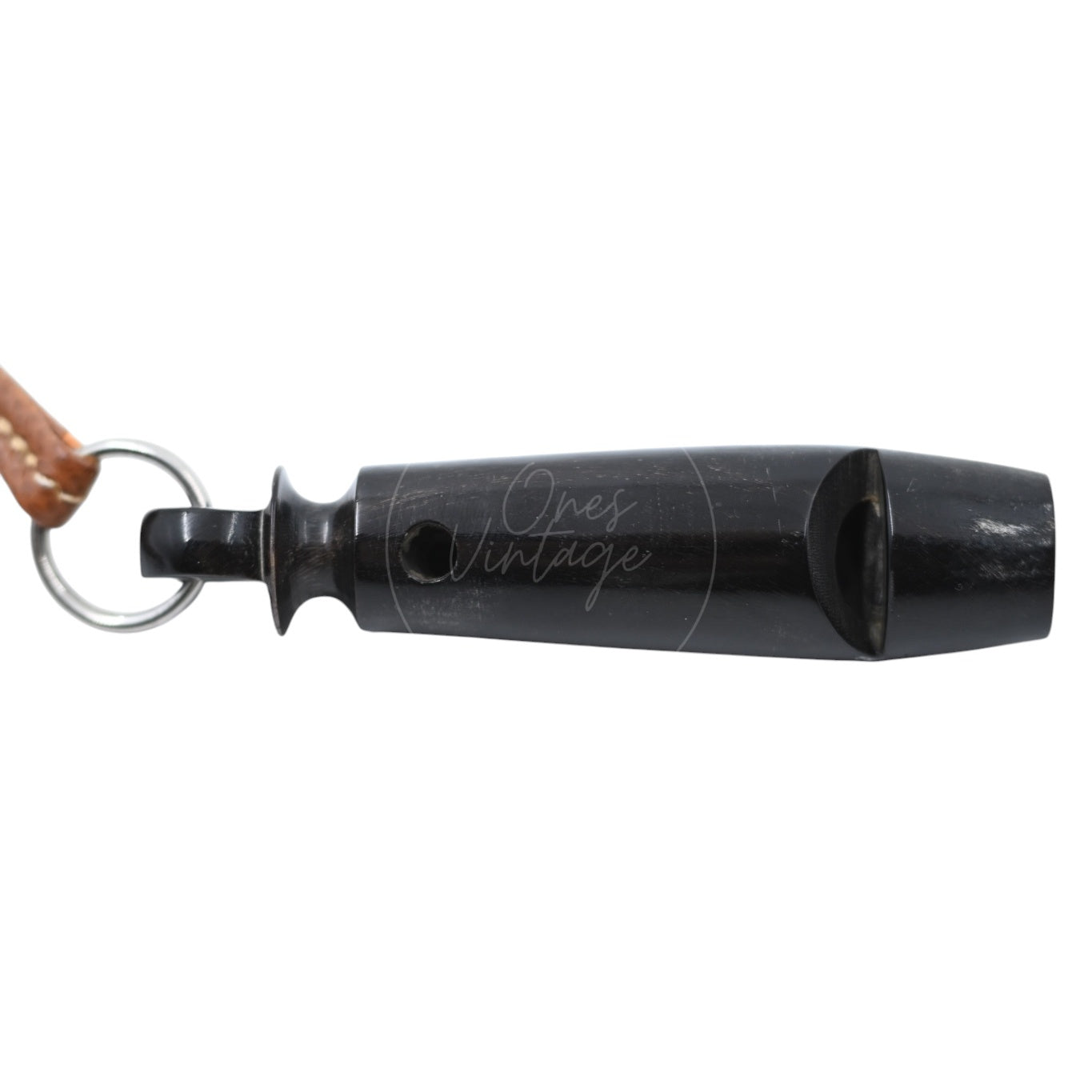 Hermes Wood Whistle Brown Necklace
