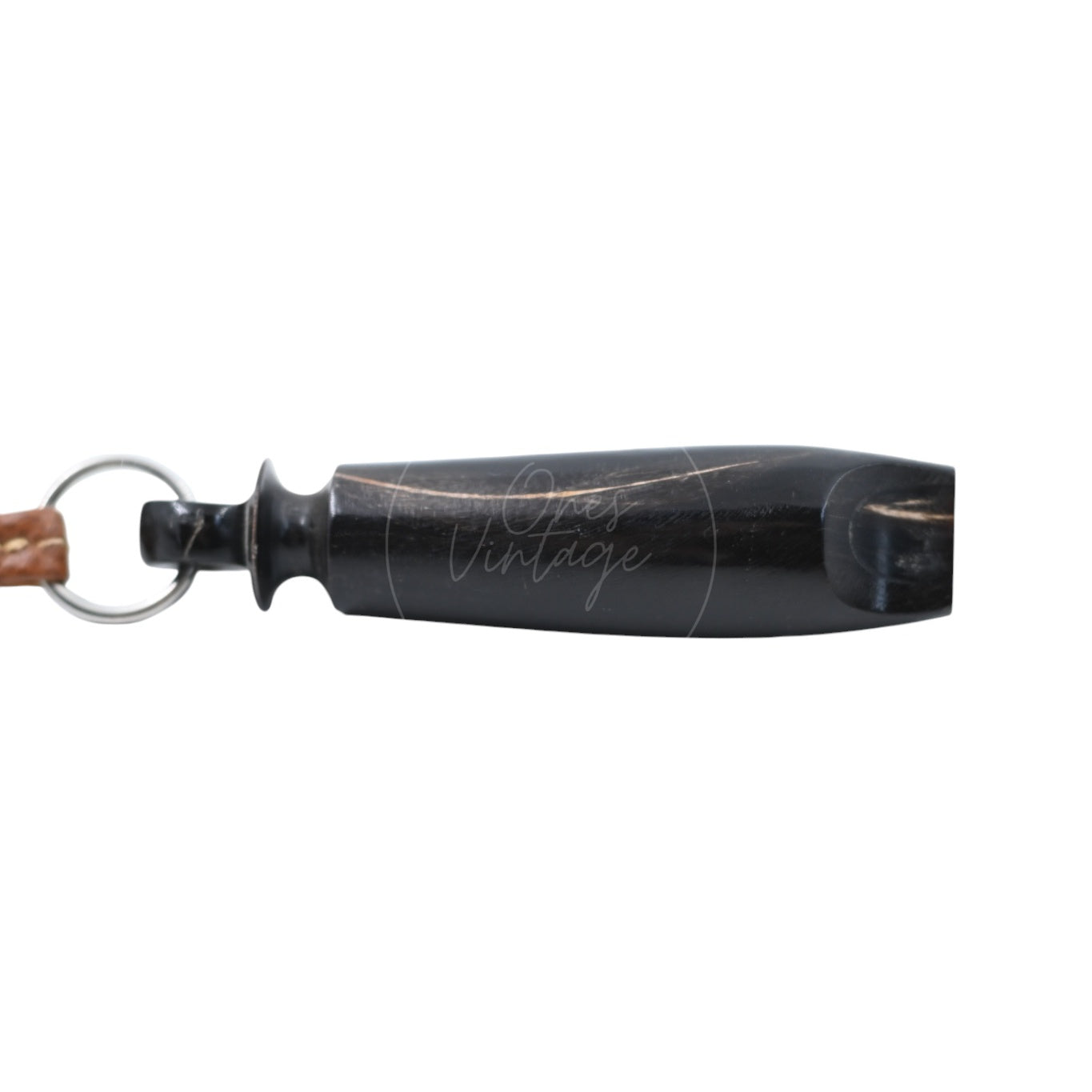 Hermes Wood Whistle Brown Necklace