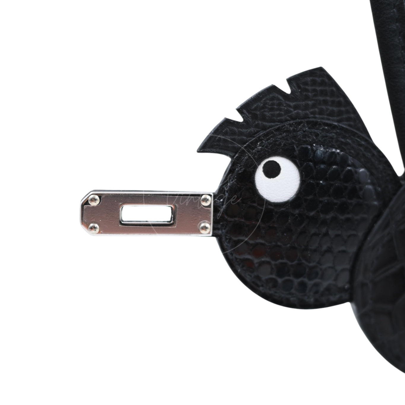 Hermes Birdy Touch So Black PHW Alligator Lizard