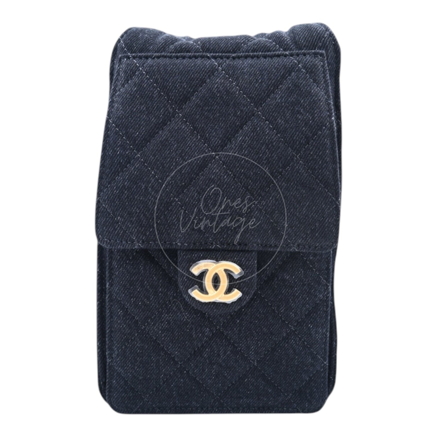Chanel 25 Small Denim Dark Shoulder Bag GHW Black 2025