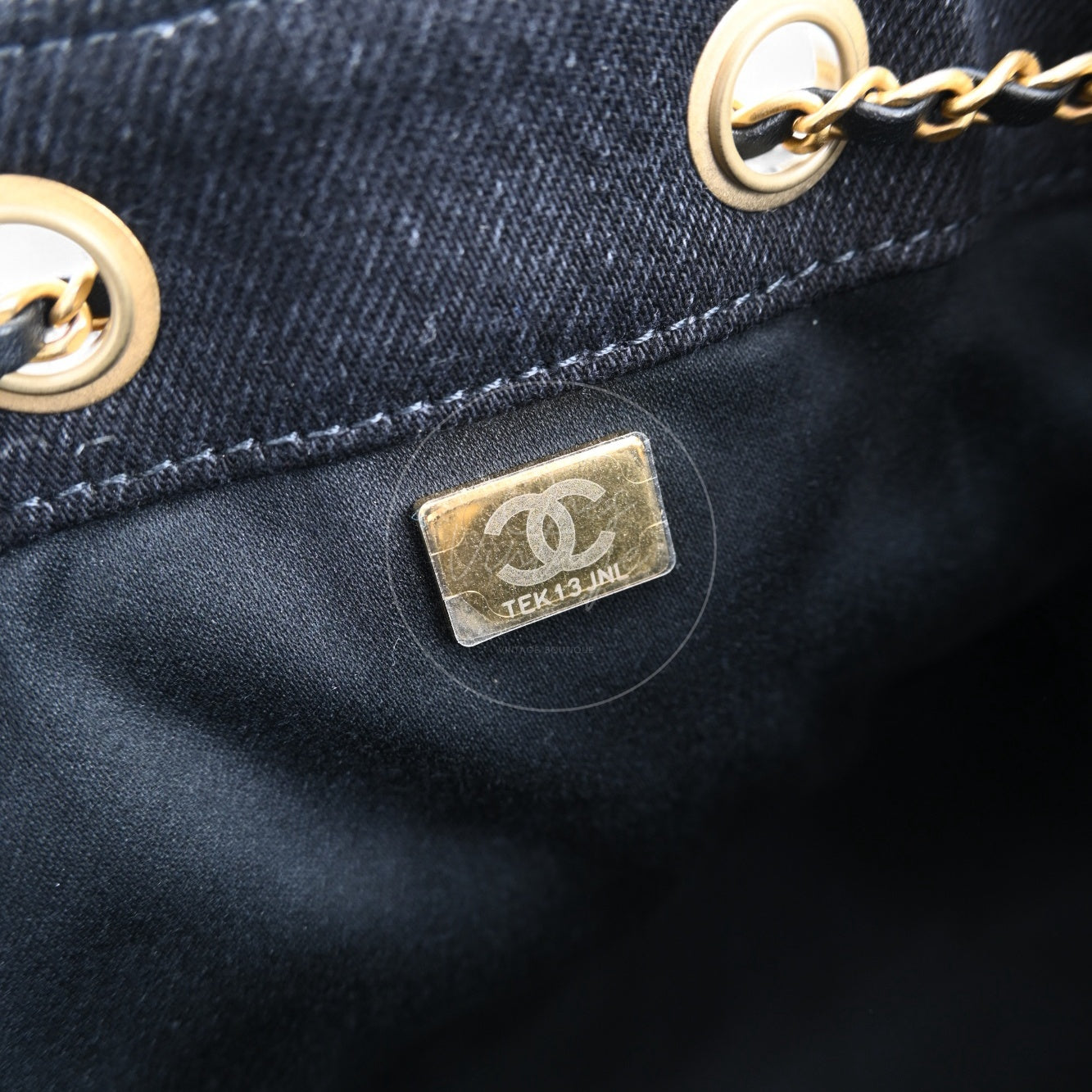 Chanel 25 Small Denim Dark Shoulder Bag GHW Black 2025