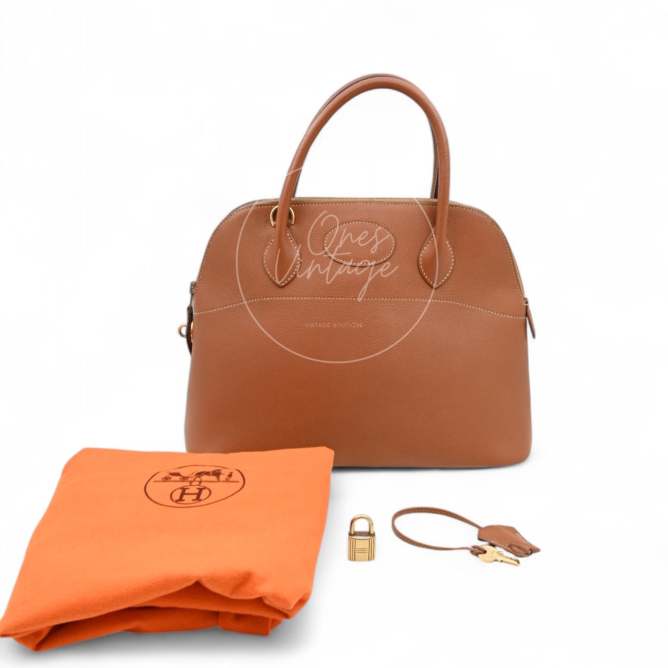 Hermes Bolide 31 Epsom GHW Gold Circle Y