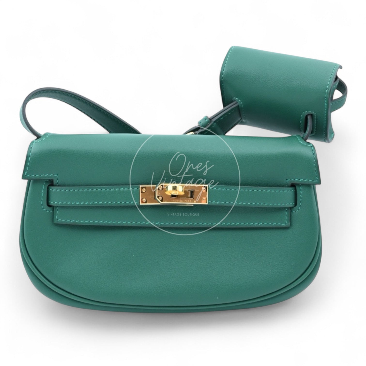 Hermes Kelly Moove Sweat GHW Vert Moyen Stamp W