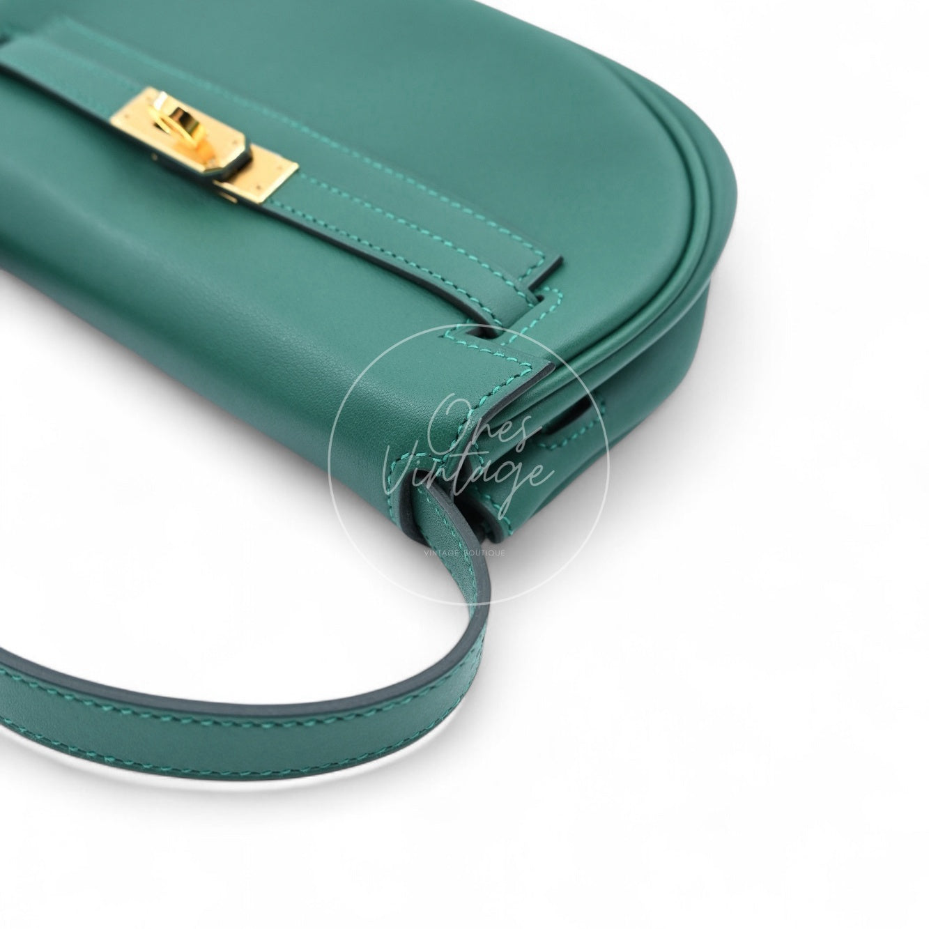 Hermes Kelly Moove Sweat GHW Vert Moyen Stamp W
