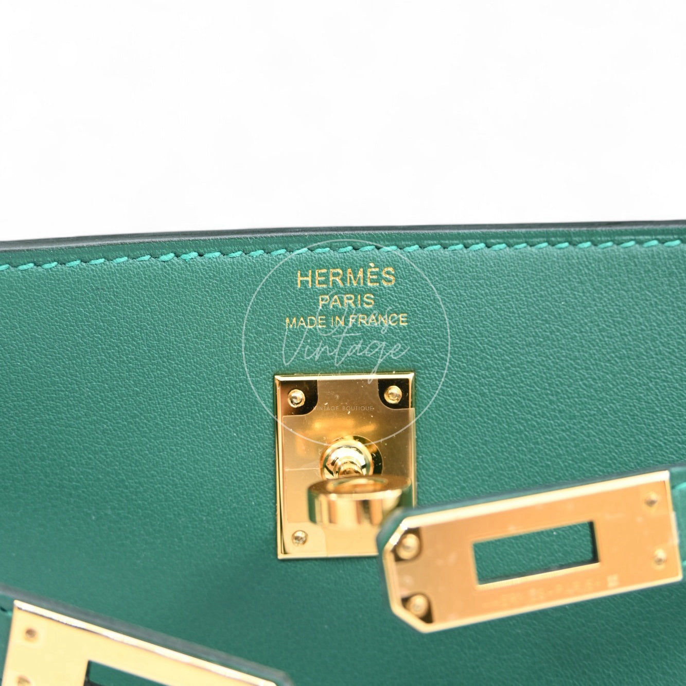 Hermes Kelly Moove Sweat GHW Vert Moyen Stamp W