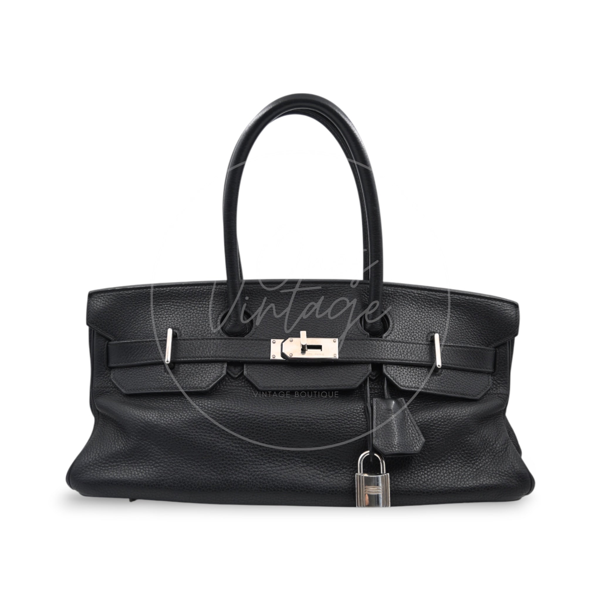 Hermes Birkin Shoulder PHW Black Square I