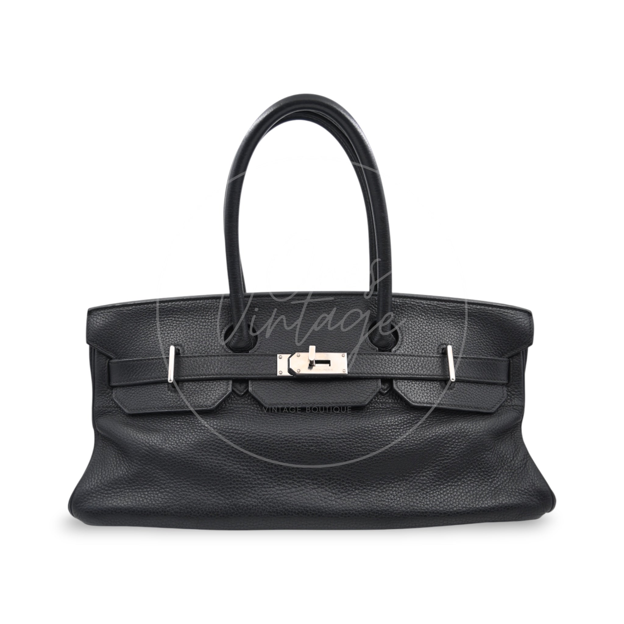 Hermes Birkin Shoulder PHW Black Square I