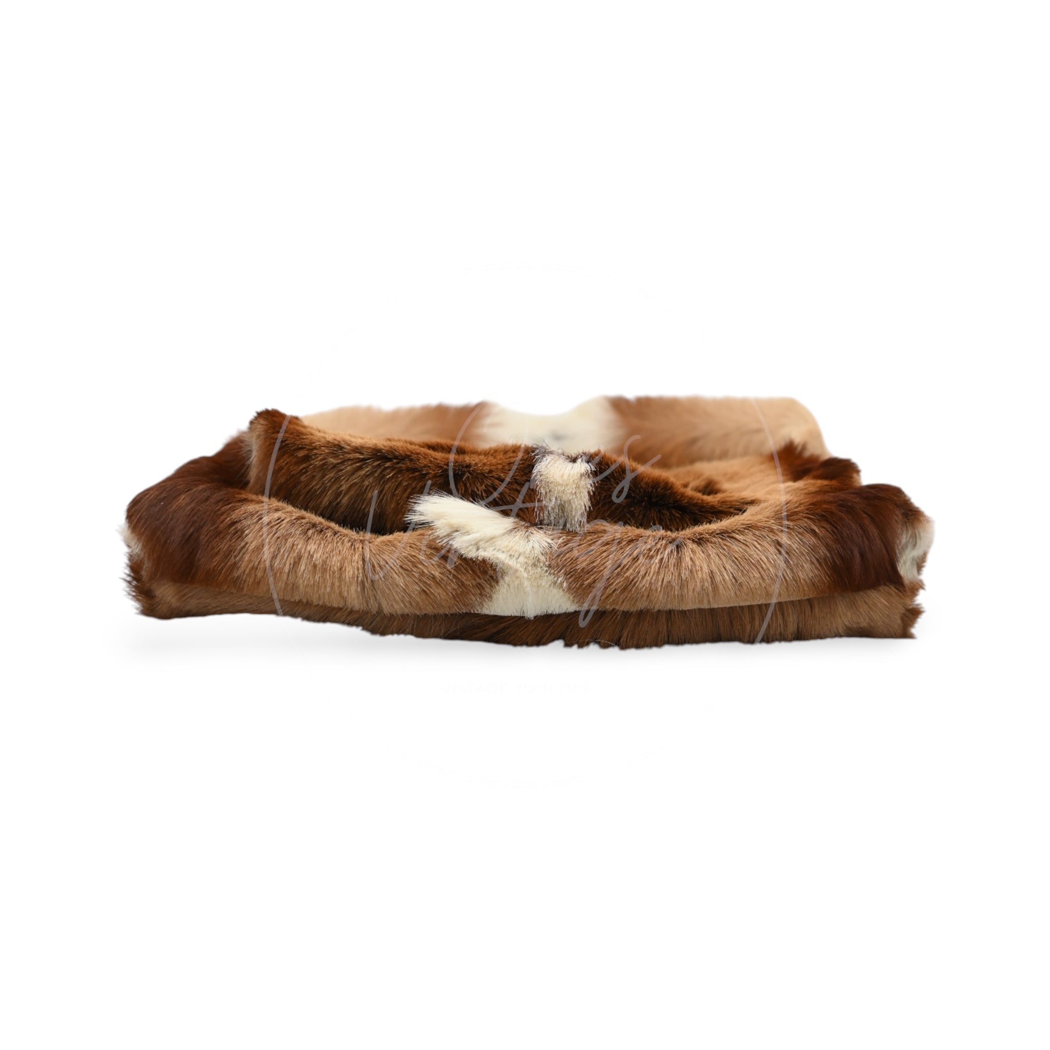 Fendi Mamma Baguette in Fur PHW Brown