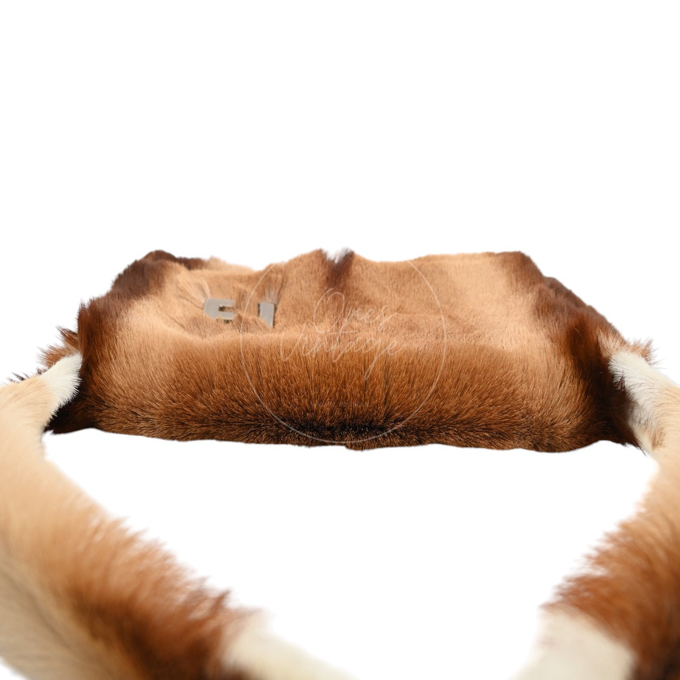 Fendi Mamma Baguette in Fur PHW Brown