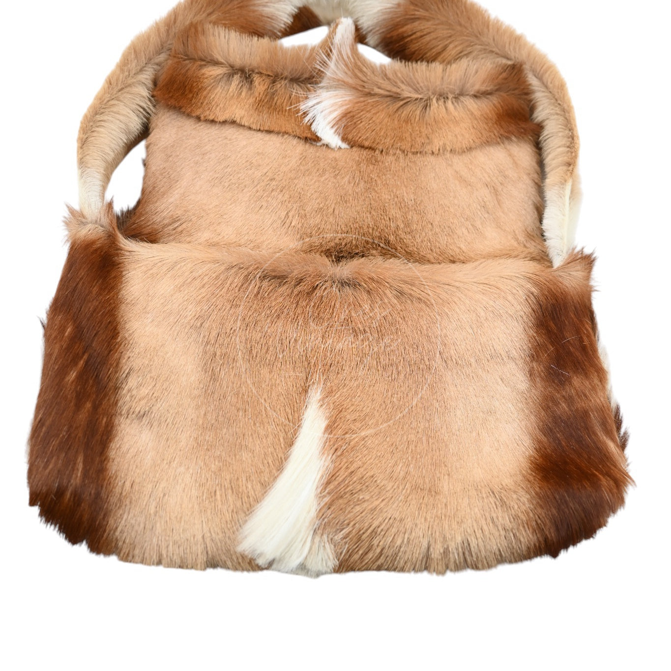 Fendi Mamma Baguette in Fur PHW Brown