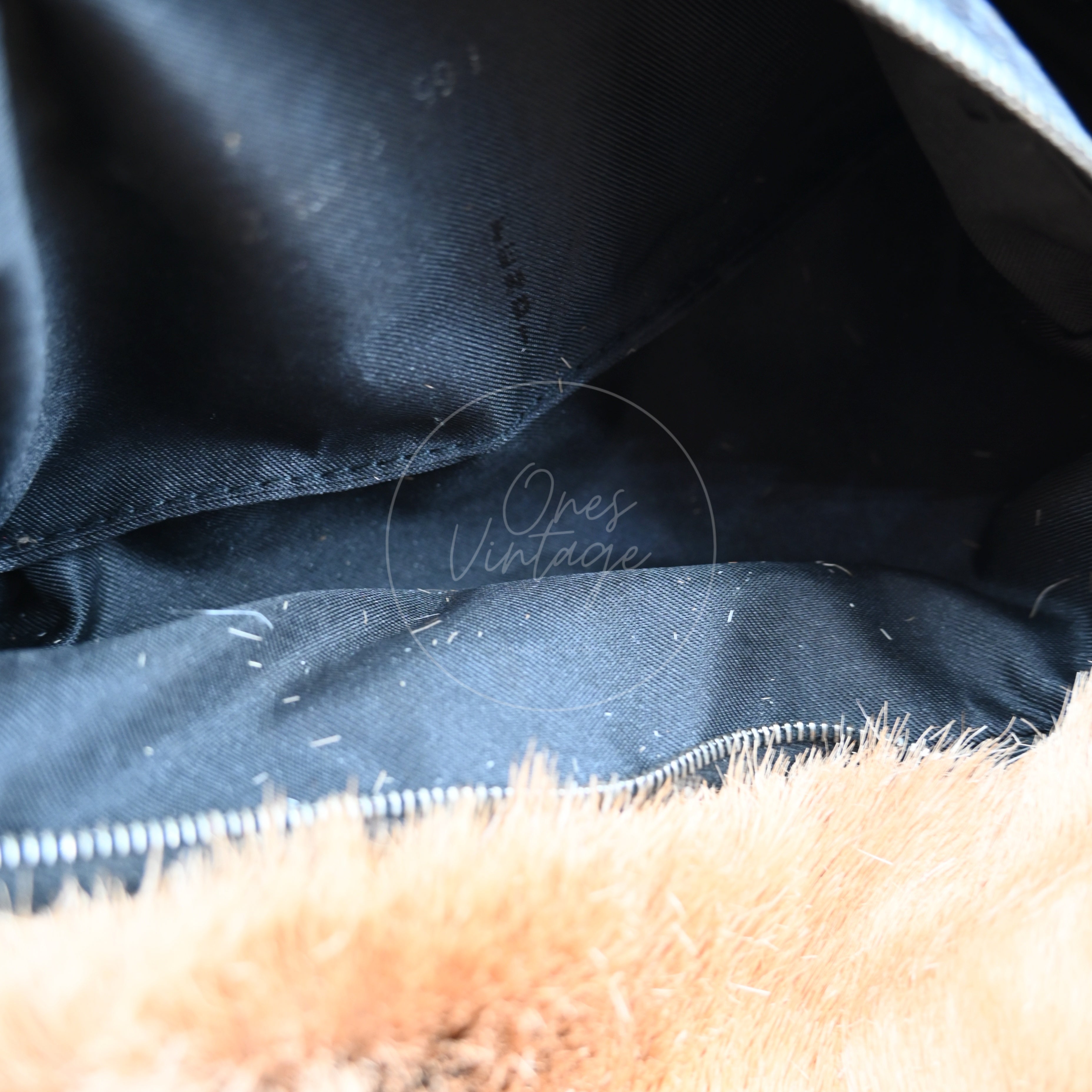 Fendi Mamma Baguette in Fur PHW Brown
