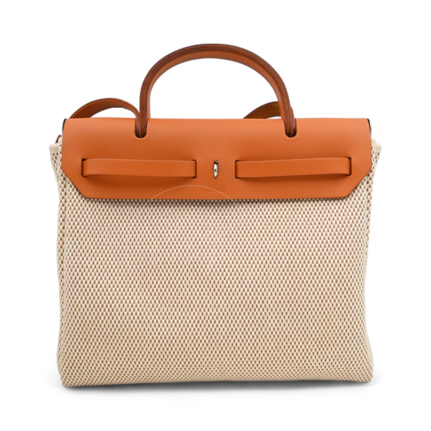 Hermes Herbag Zip 31 Vache Hunter/ Criss Viking PHW Beige Natural Square G