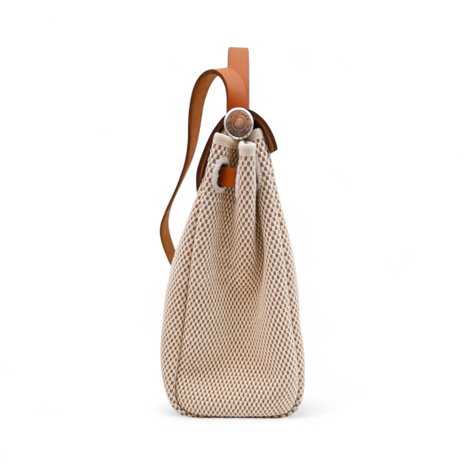 Hermes Herbag Zip 31 Vache Hunter/ Criss Viking PHW Beige Natural Square G