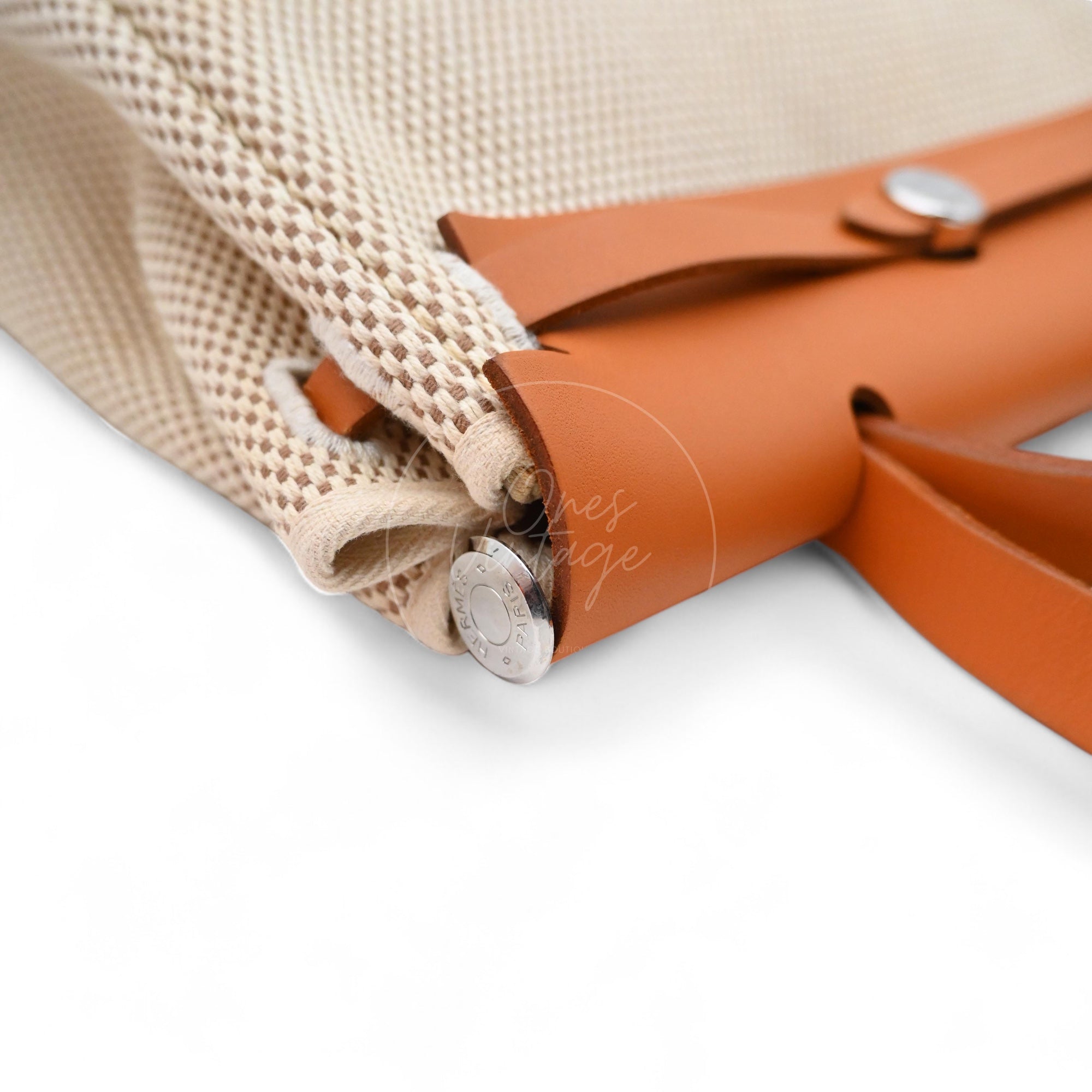 Hermes Herbag Zip 31 Vache Hunter/ Criss Viking PHW Beige Natural Square G
