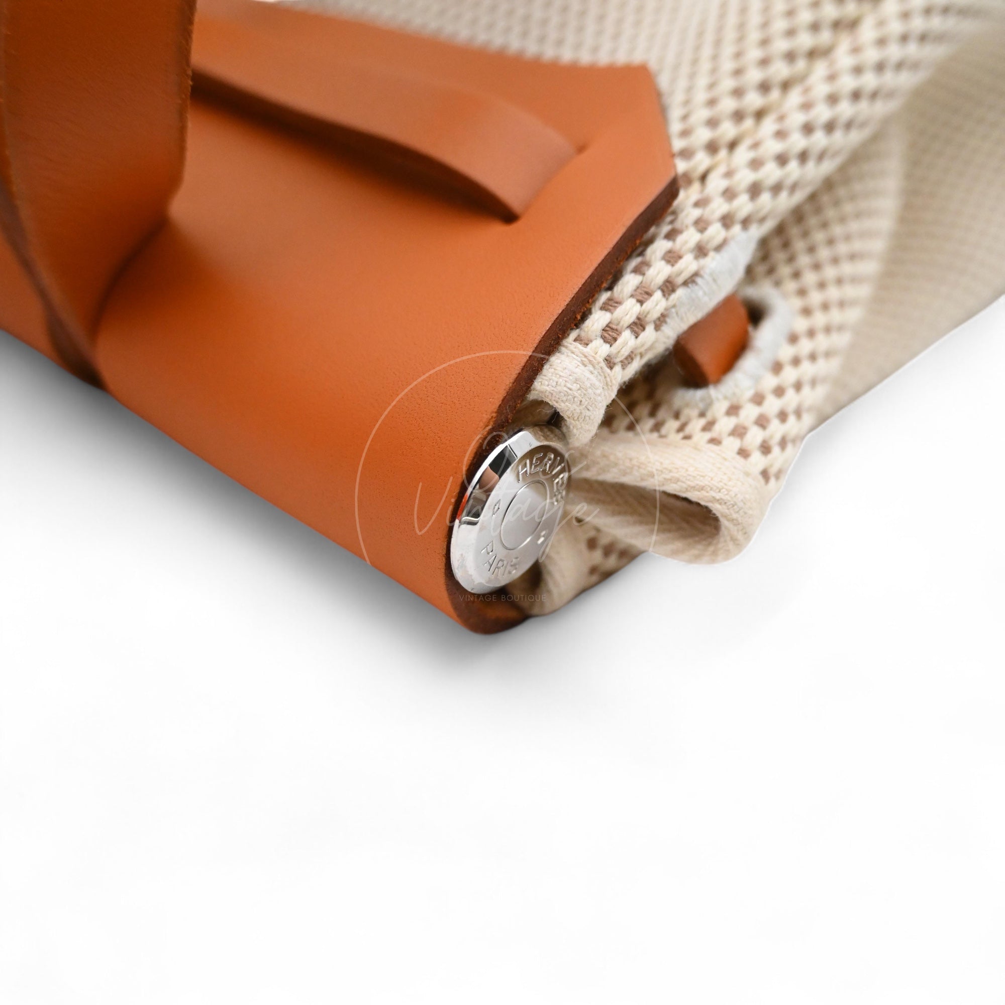 Hermes Herbag Zip 31 Vache Hunter/ Criss Viking PHW Beige Natural Square G