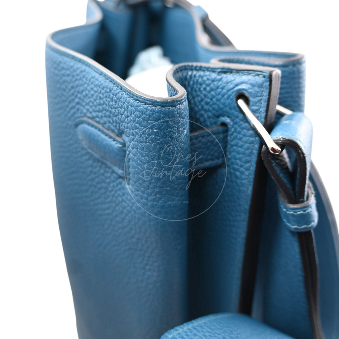 Hermes So Kelly 26 Shoulder Bag PHW Turquoise Square O