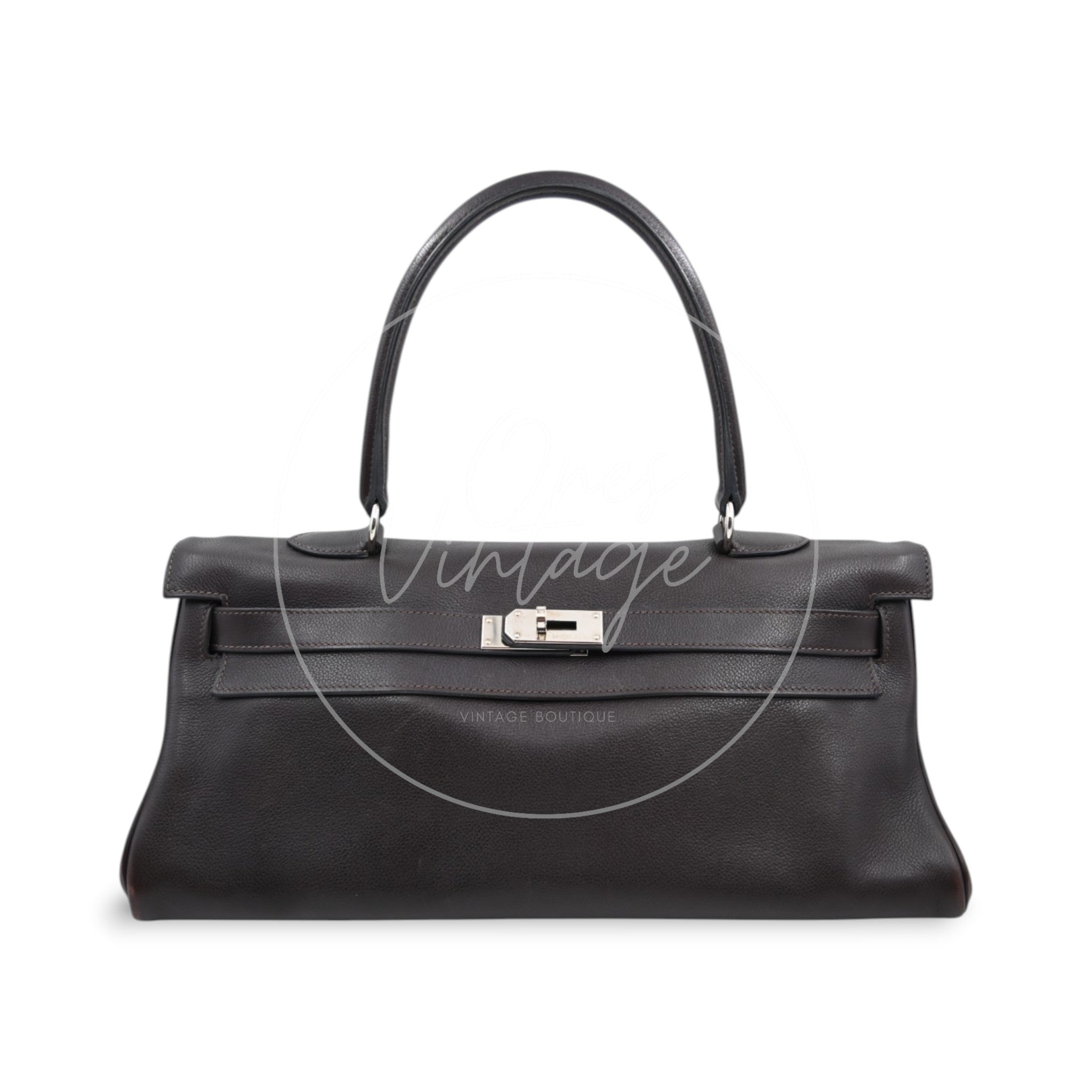 Hermes Kelly Shoulder With Dust Bag PHW Ebene Square N