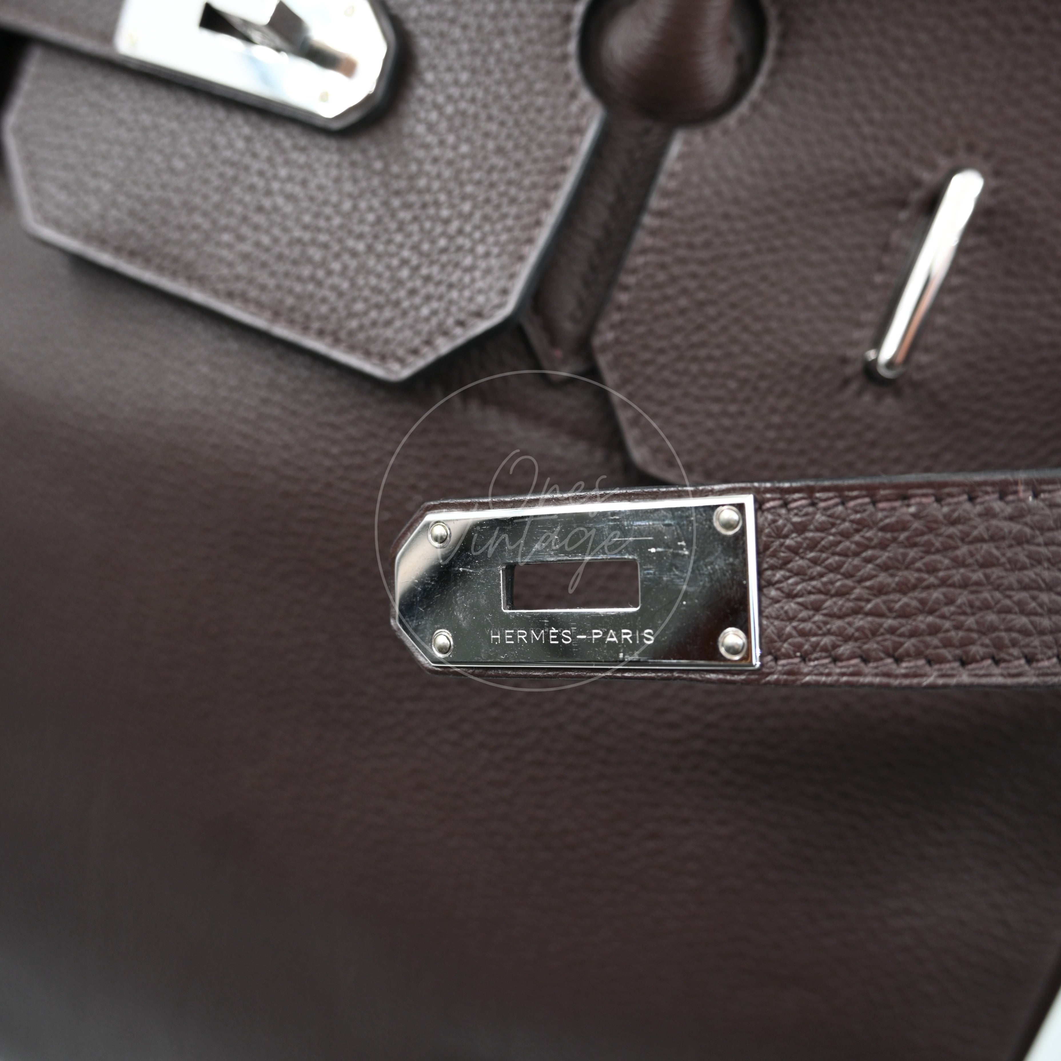 Hermes HAC 40 PHW Havane Square O
