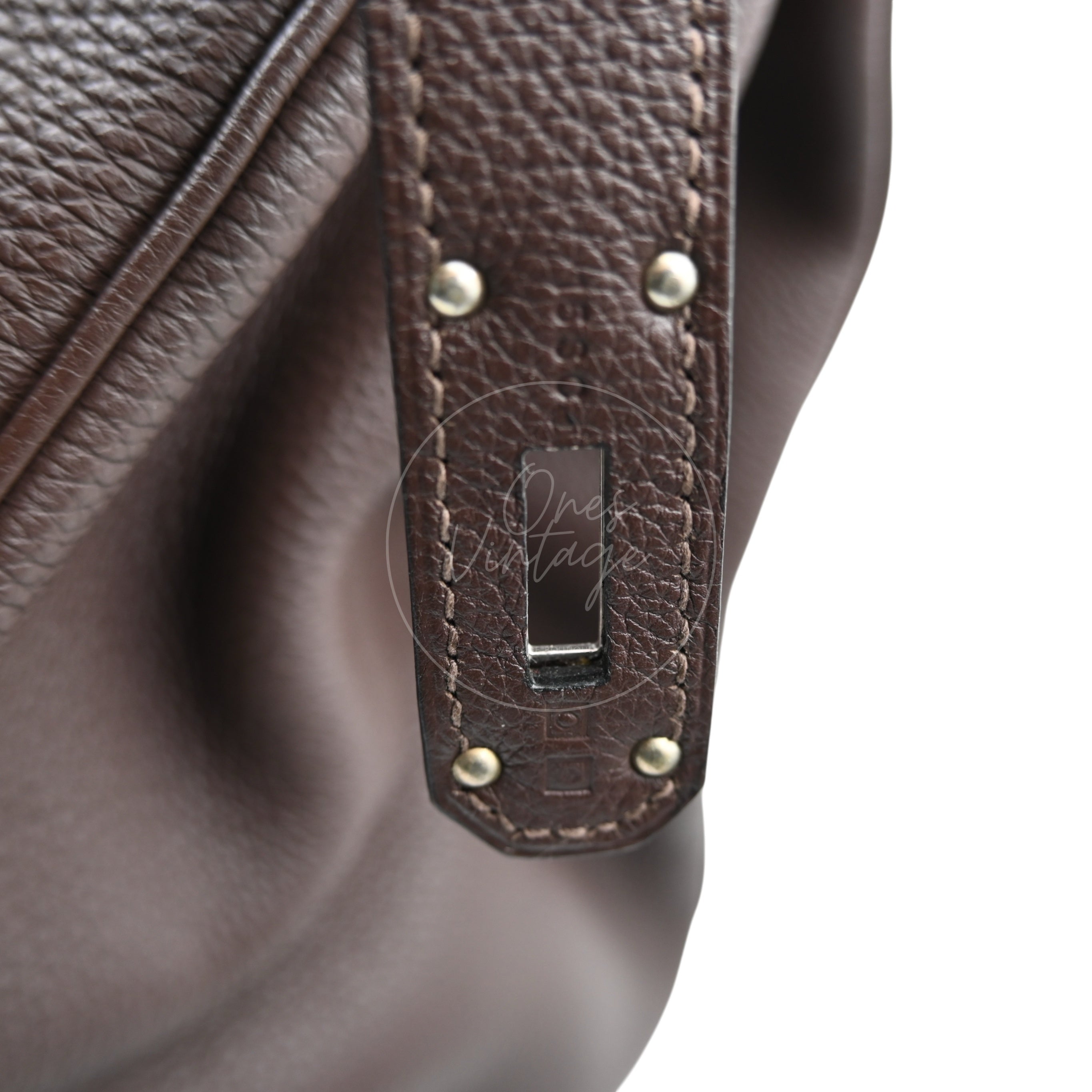 Hermes HAC 40 PHW Havane Square O